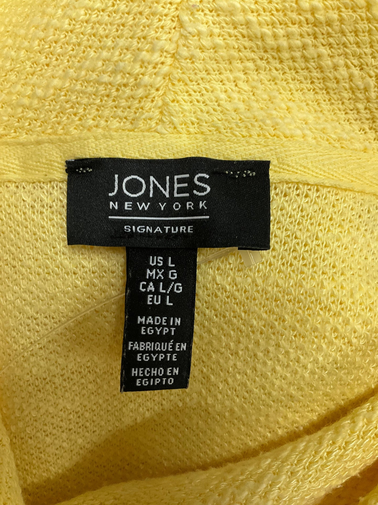 Yellow Top Long Sleeve Jones New York, Size L