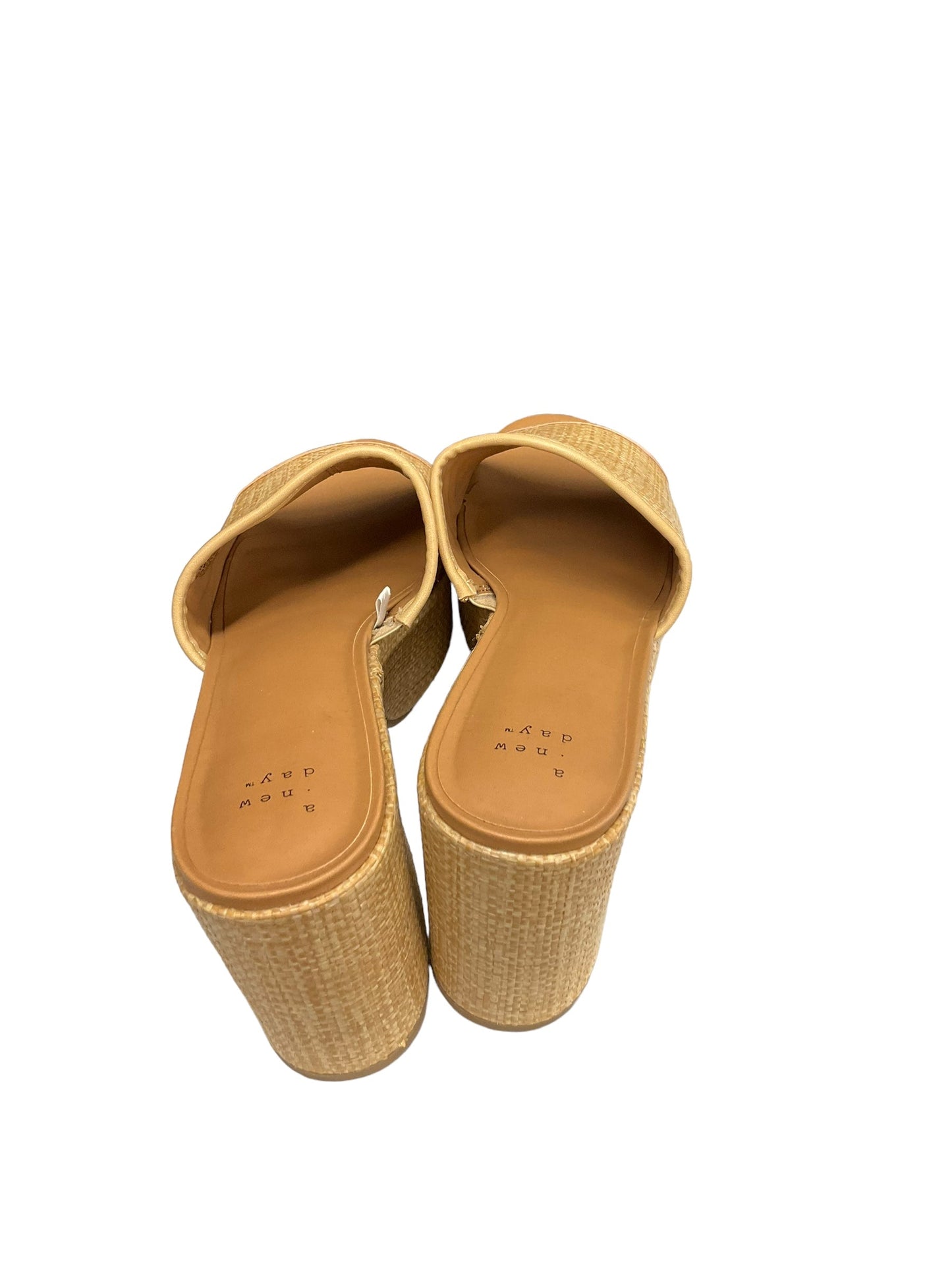 Tan Sandals Heels Platform A New Day, Size 11