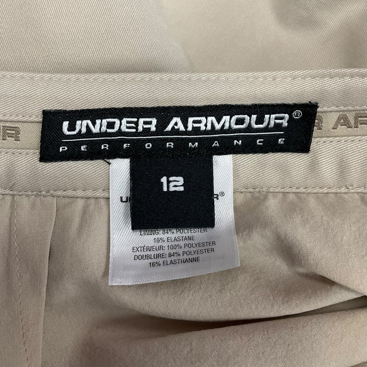 Athletic Skort By Under Armour In Beige, Size: L