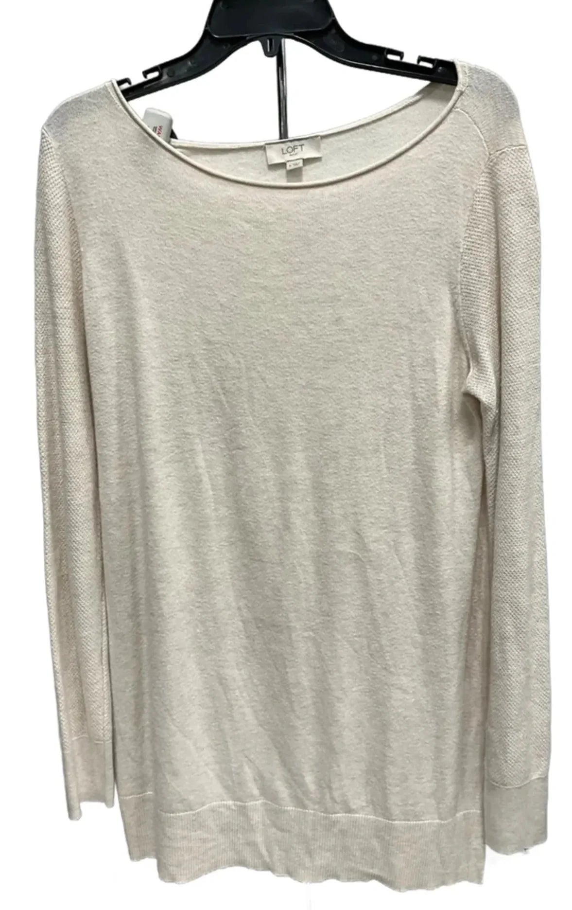 Top Long Sleeve By Loft In Cream, Size: M
