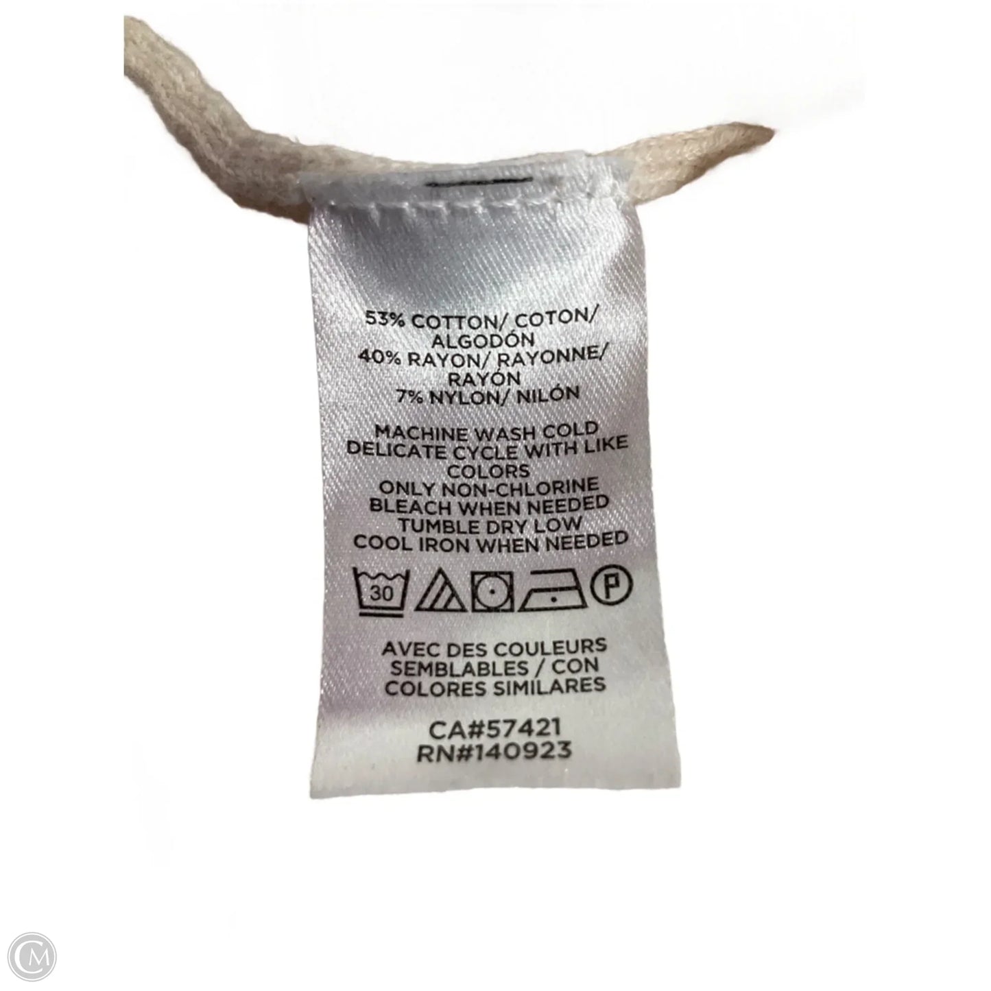 Top Long Sleeve By Loft In Cream, Size: M