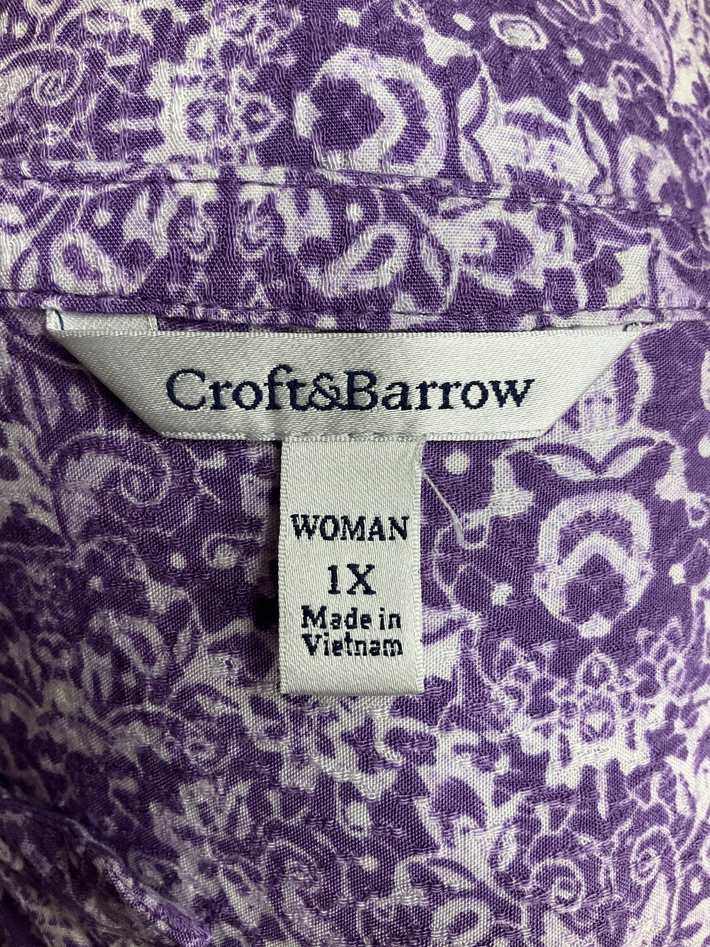 Top 3/4 Sleeve By Croft And Barrow  Size: 1x