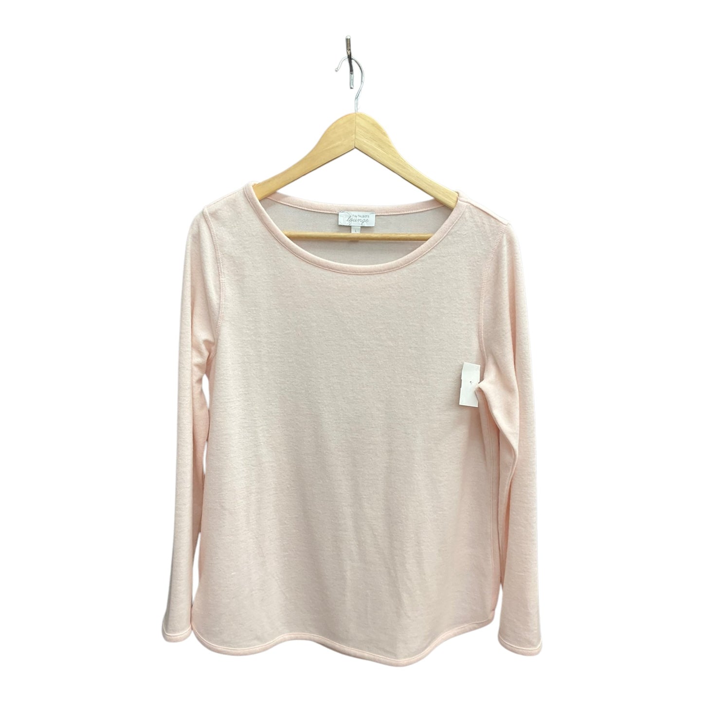 Top Long Sleeve Basic By Talbots In Pink, Size: L