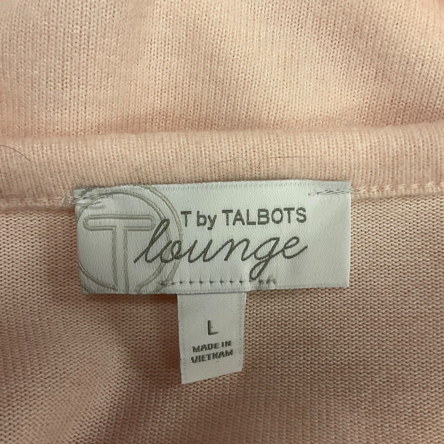 Top Long Sleeve Basic By Talbots In Pink, Size: L