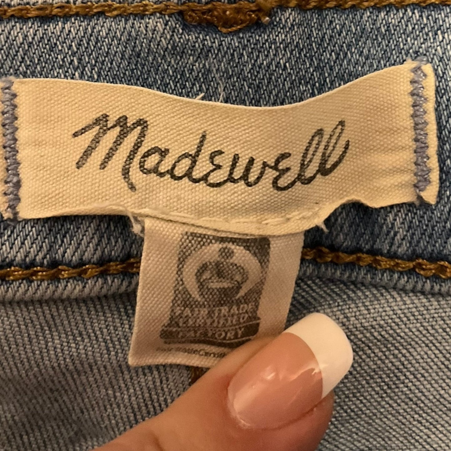 Jeans Straight By Madewell In Blue Denim, Size: 8