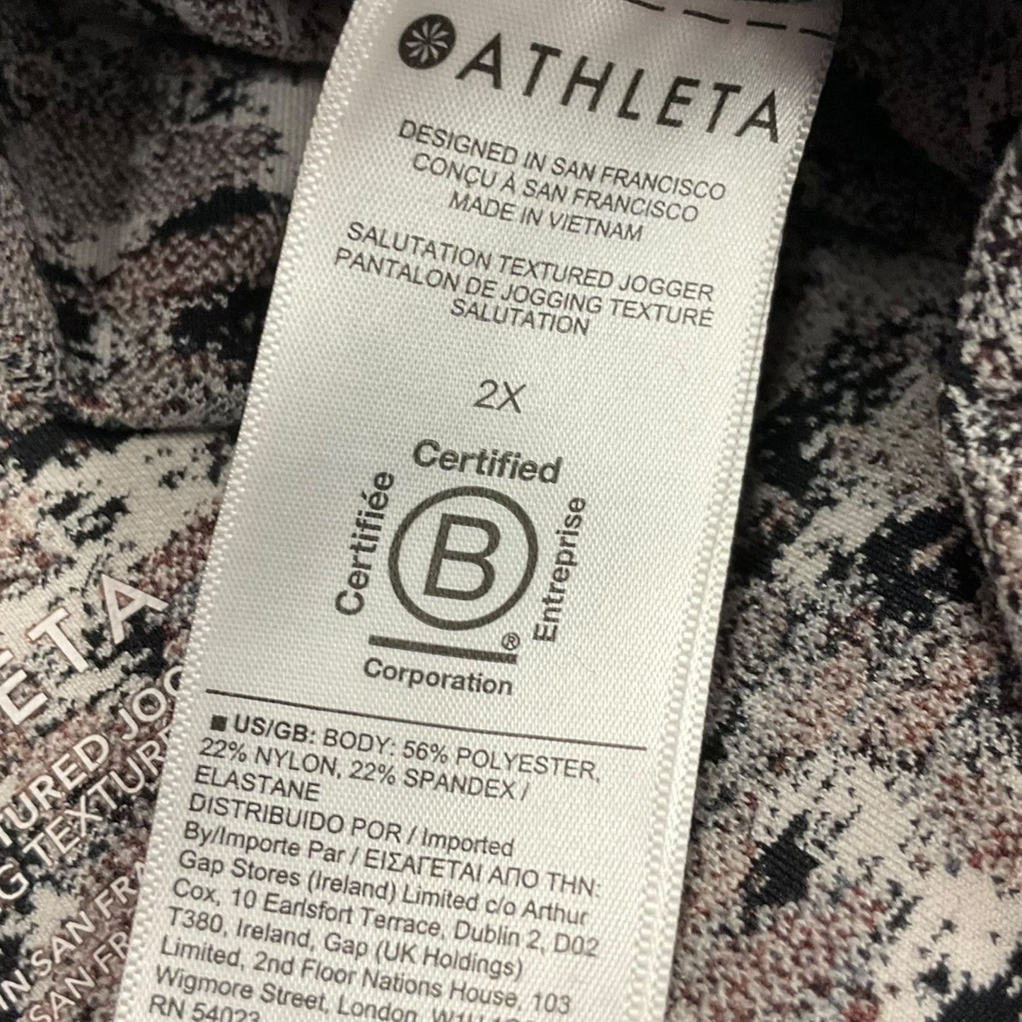 Athletic Leggings By Athleta In Multi-colored, Size: 2x