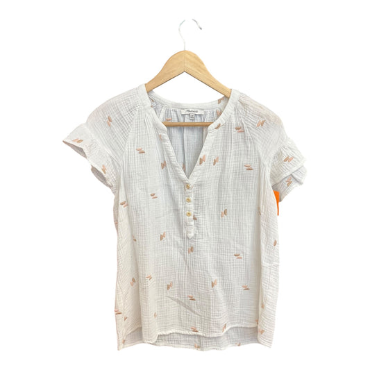 Top Short Sleeve By Madewell In Cream, Size: M