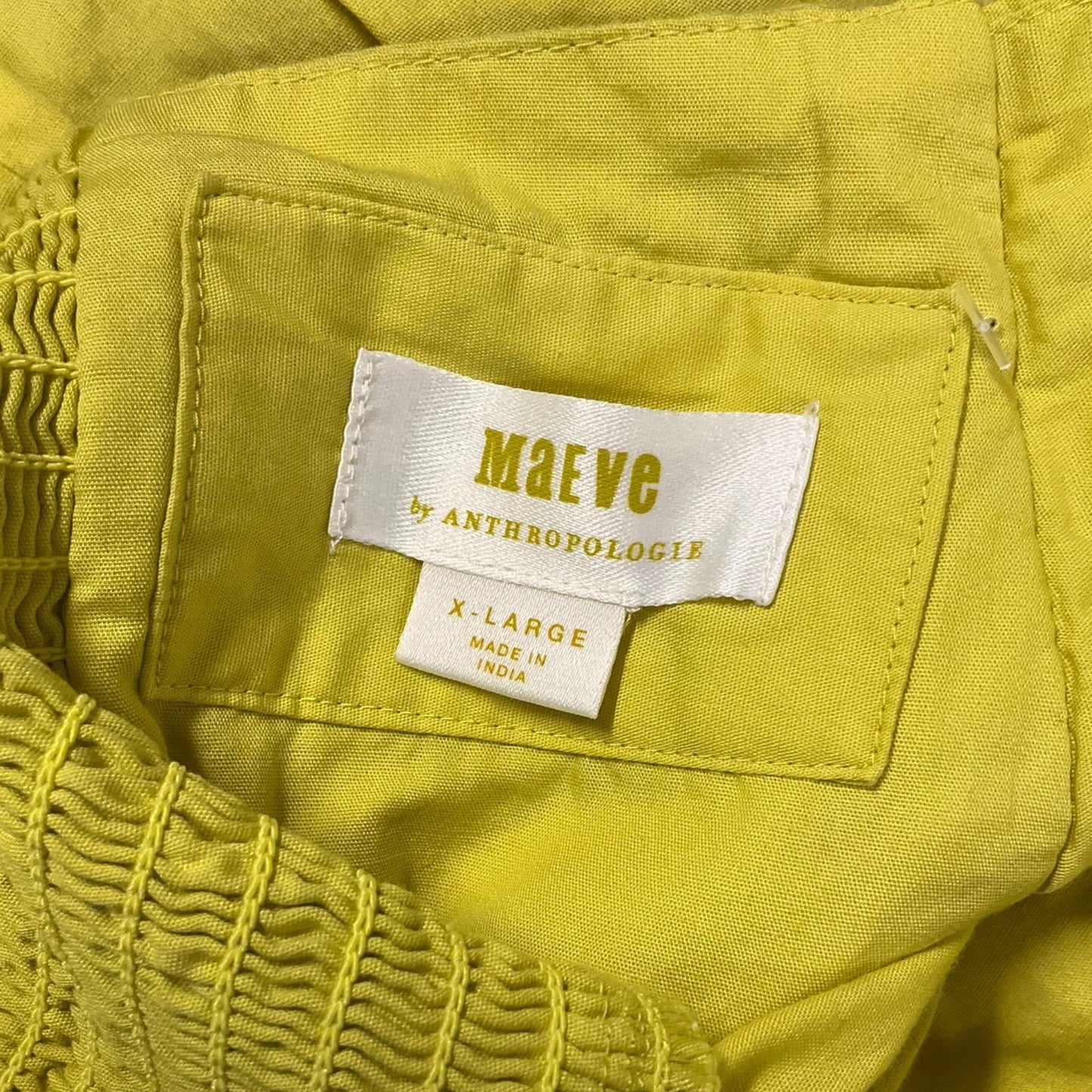 Skirt Mini & Short By Maeve In Yellow, Size: Xl