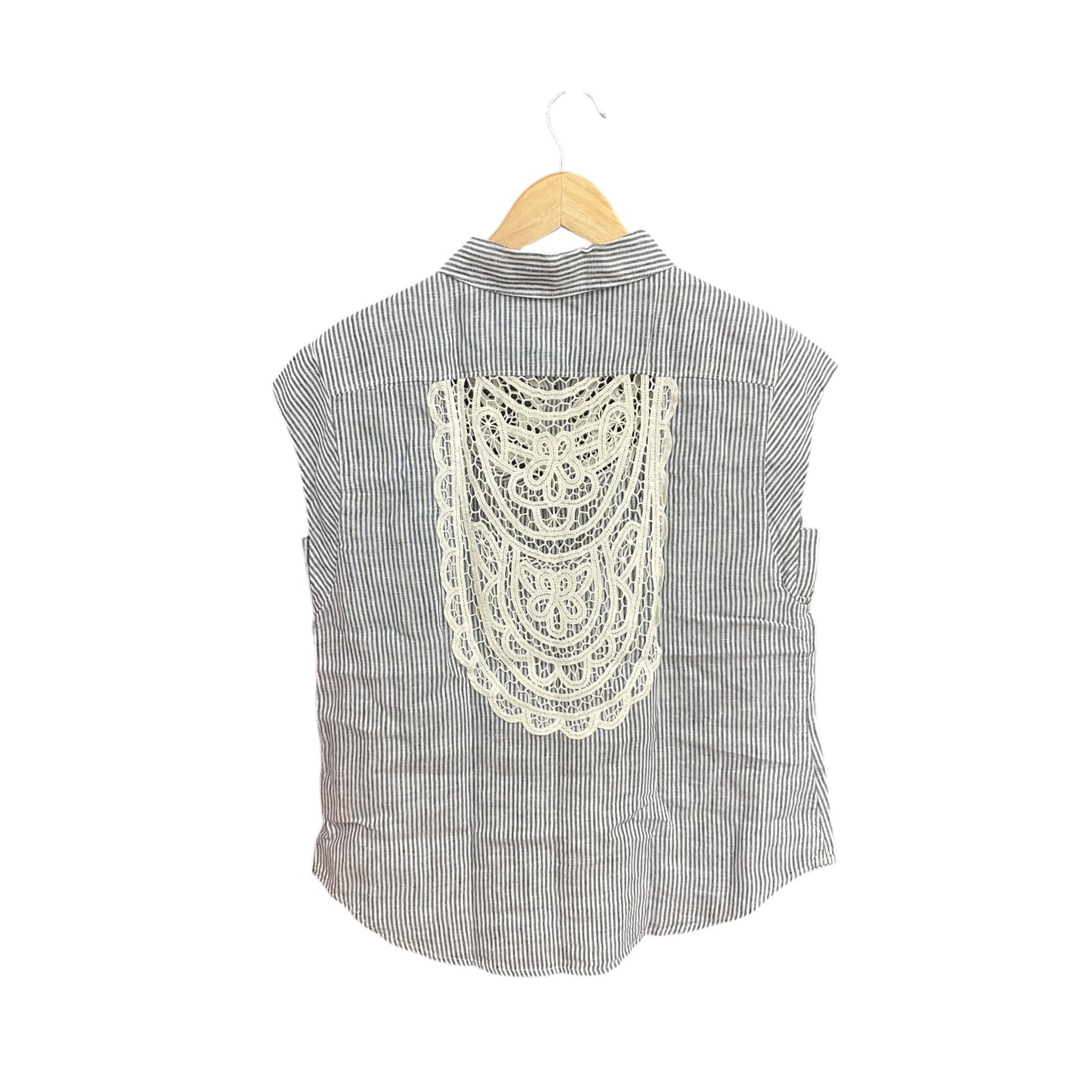 Top Sleeveless By Maeve In Striped Pattern, Size: S