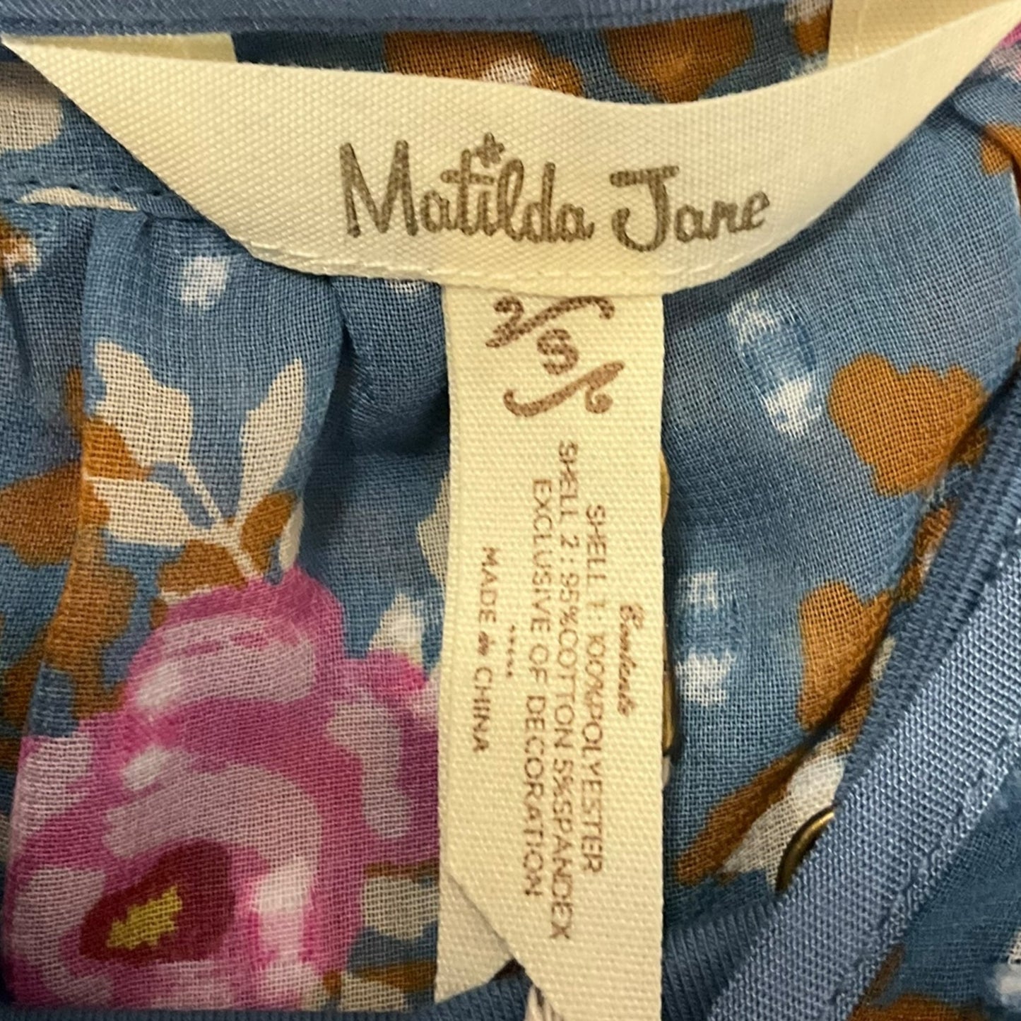 Dress Casual Short By Matilda Jane In Floral Print, Size: S