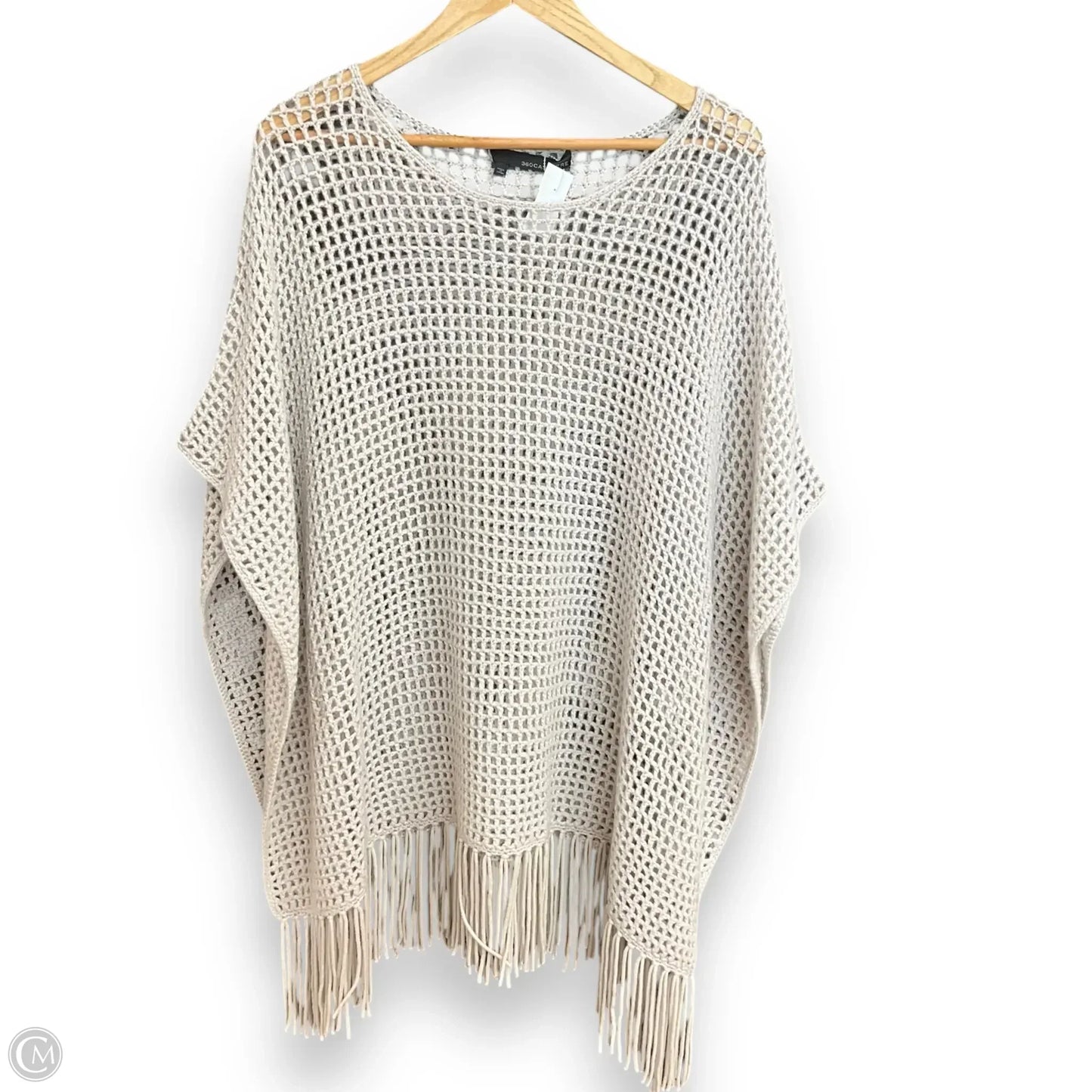 Poncho By 360 Cashmere In Grey, Size: Osfm