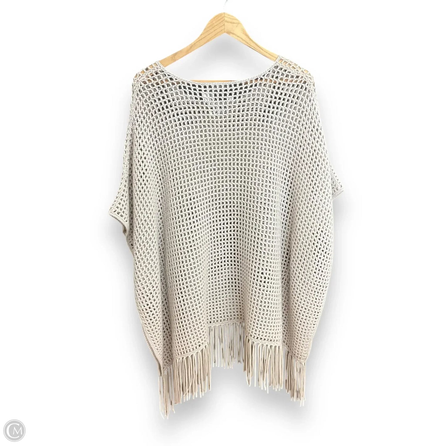 Poncho By 360 Cashmere In Grey, Size: Osfm