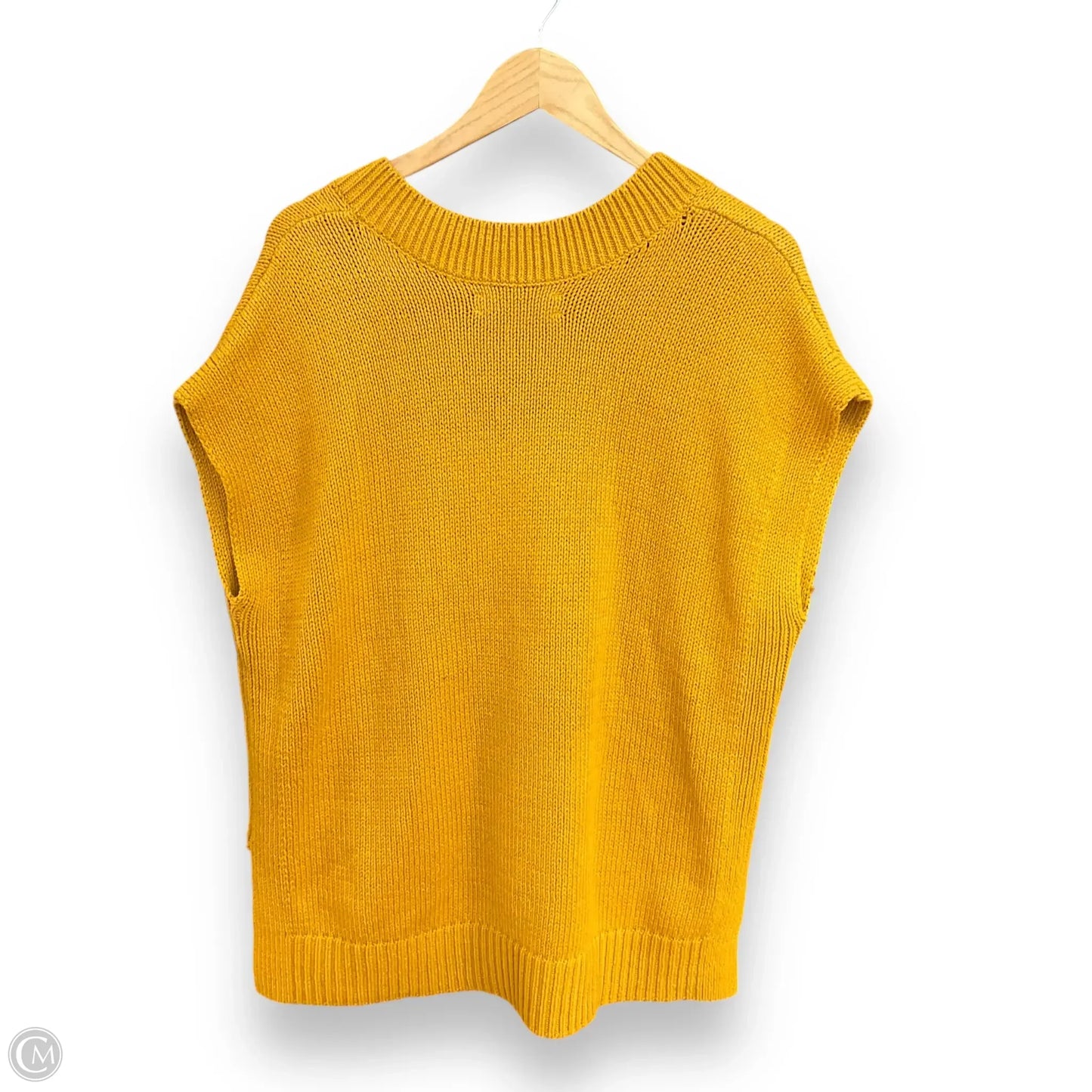 Vest Sweater By Loft In Yellow, Size: Xl