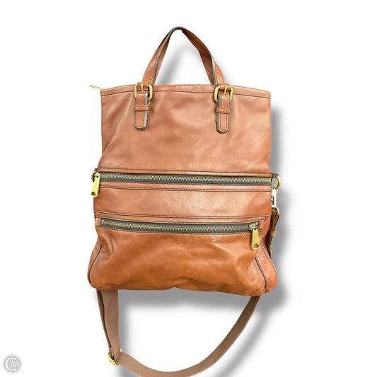 Tote Leather By Fossil, Size: Medium