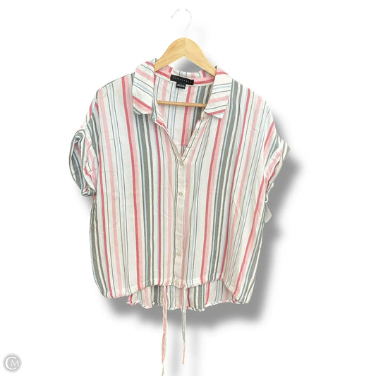 Top Short Sleeve By Sanctuary In Striped Pattern, Size: L