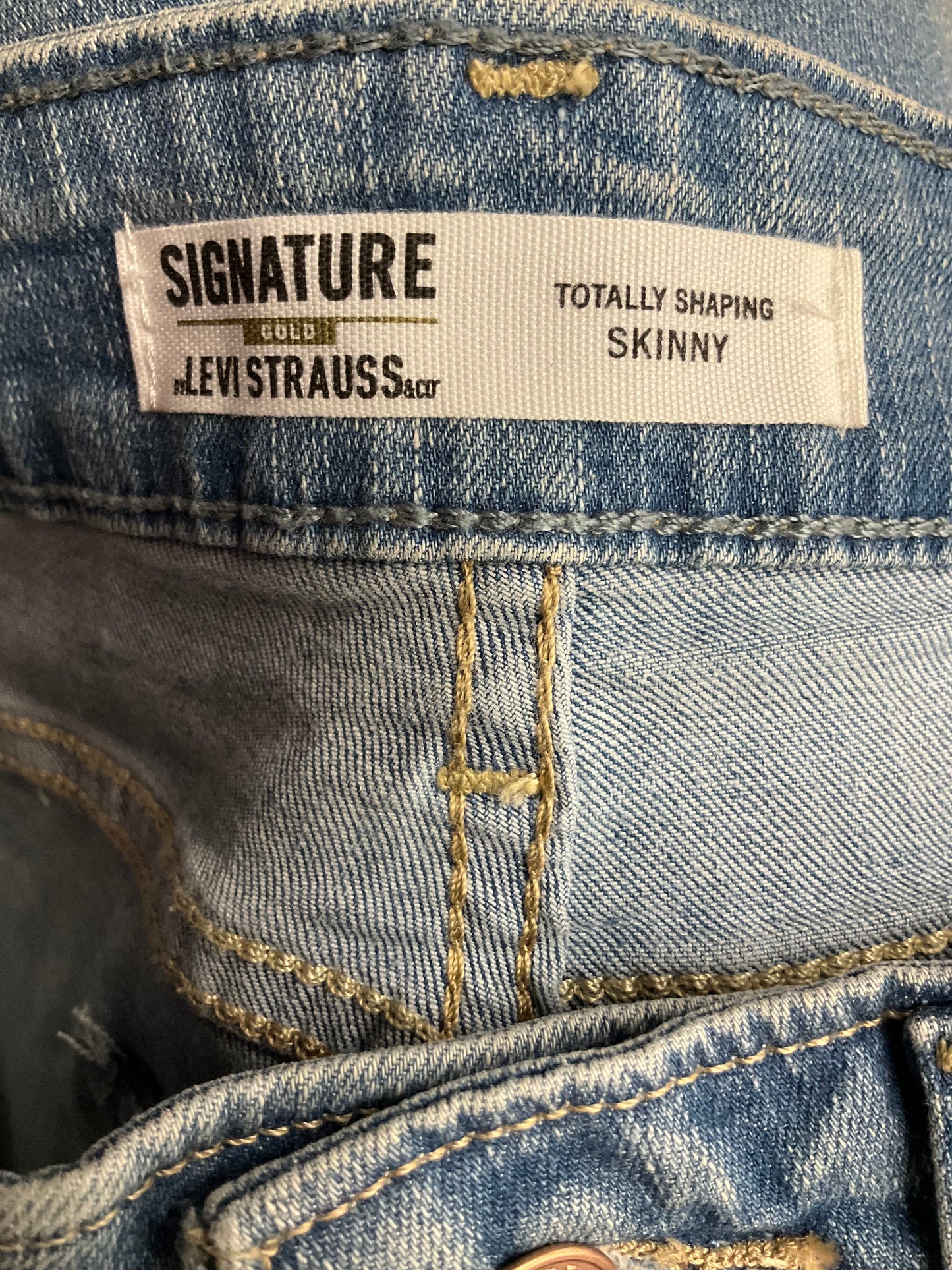 Blue Denim Jeans Skinny Levis Signature, Size 12