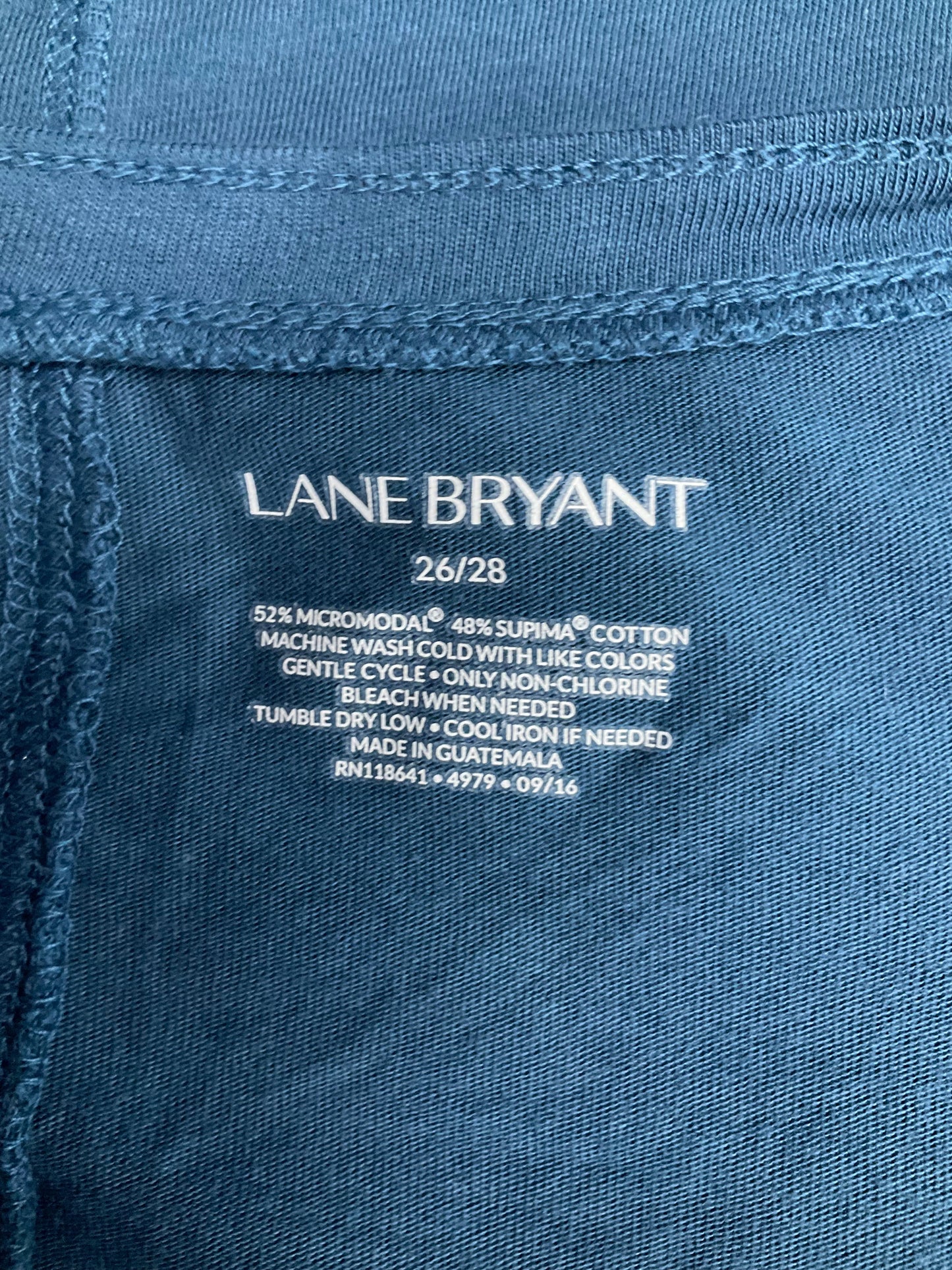 Blue Top Long Sleeve Basic Lane Bryant, Size 4x