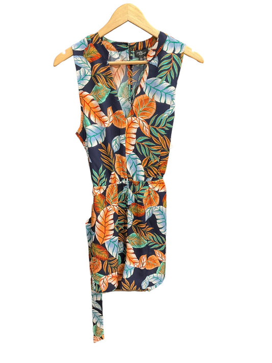 Tropical Print Romper Clothes Mentor, Size L
