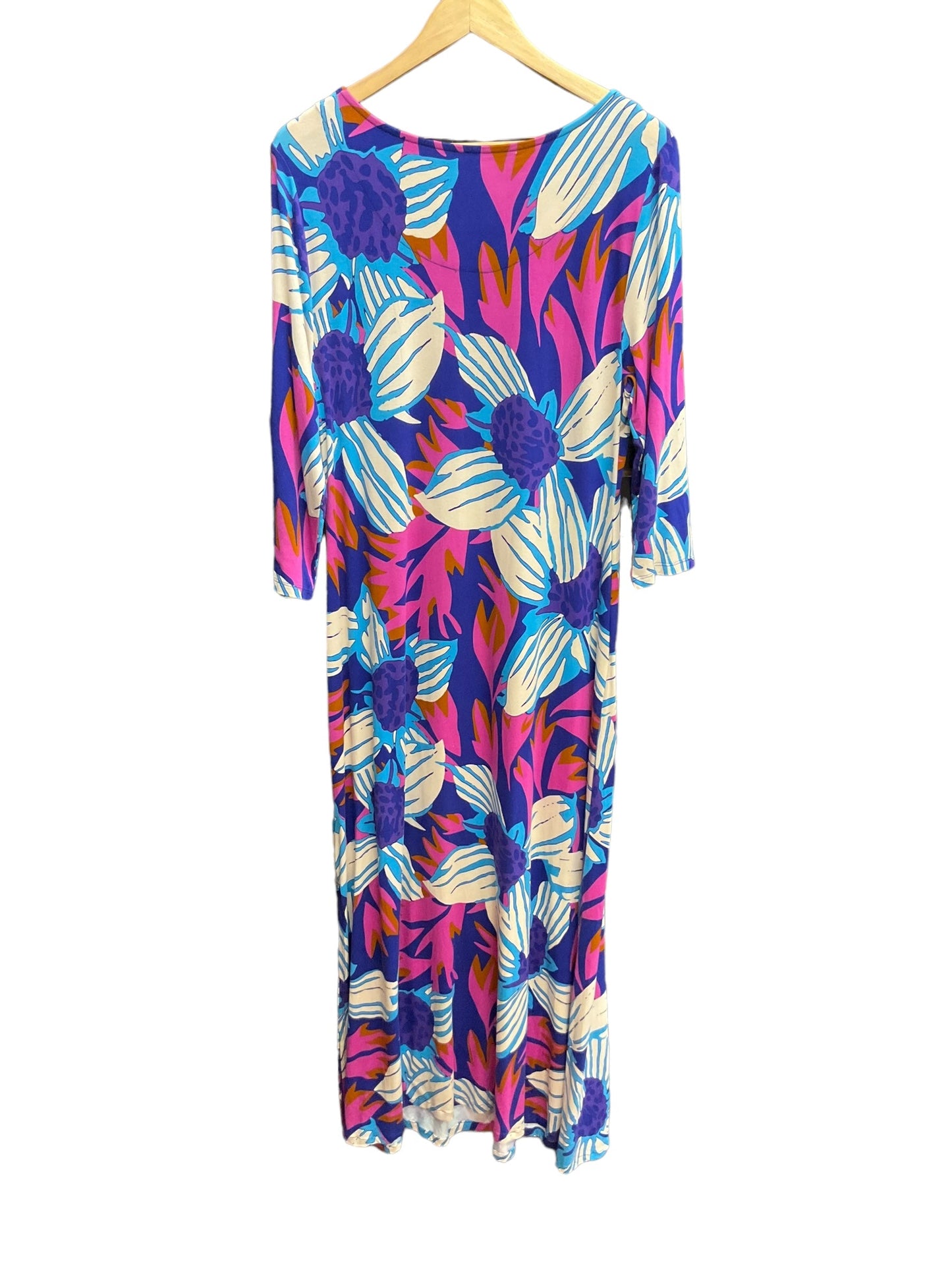 Tropical Print Dress Casual Maxi Soft Surroundings, Size L