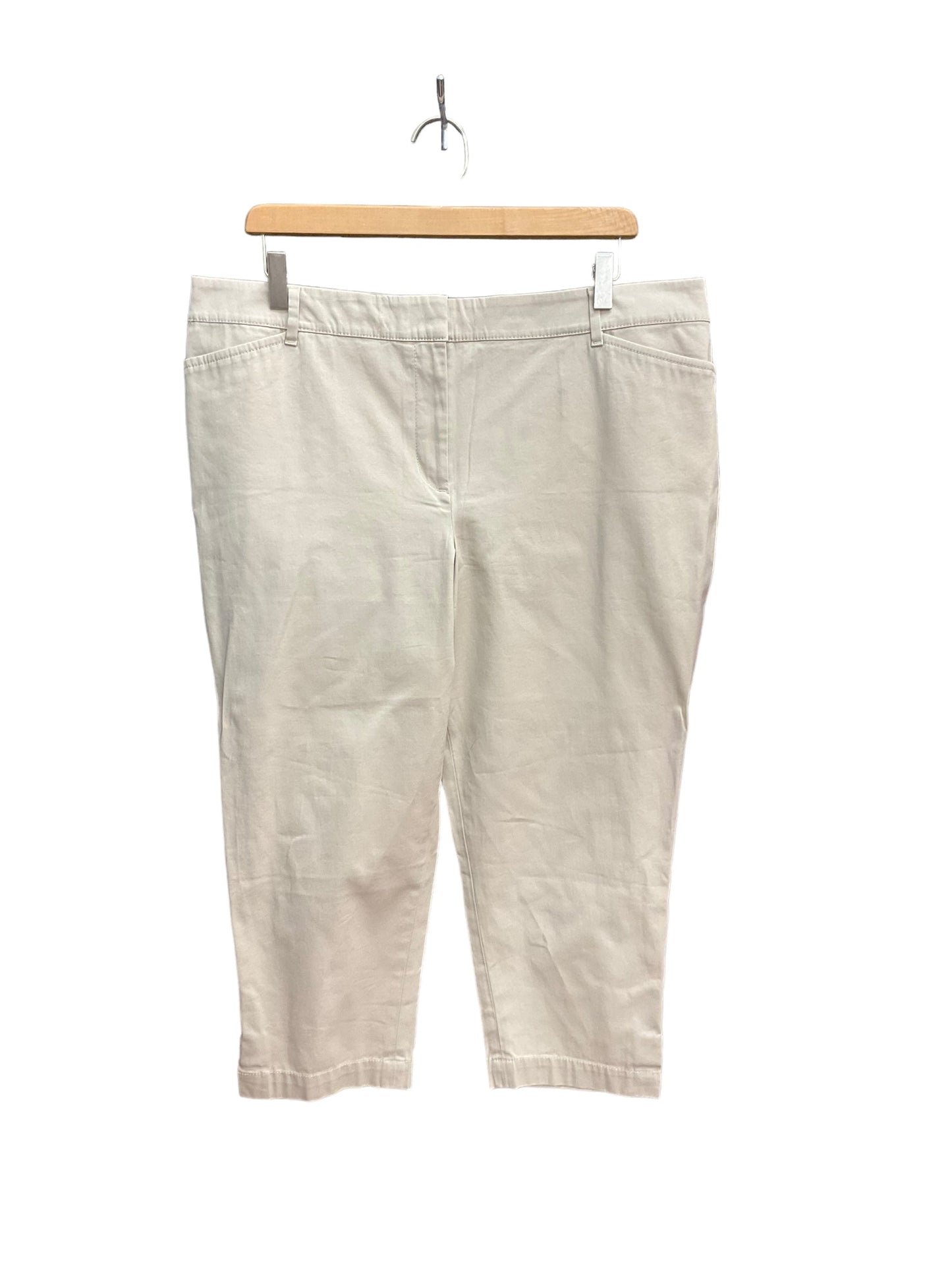 Tan Pants Cropped Talbots, Size 16
