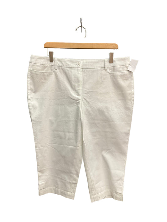 White Pants Cropped Talbots, Size 16