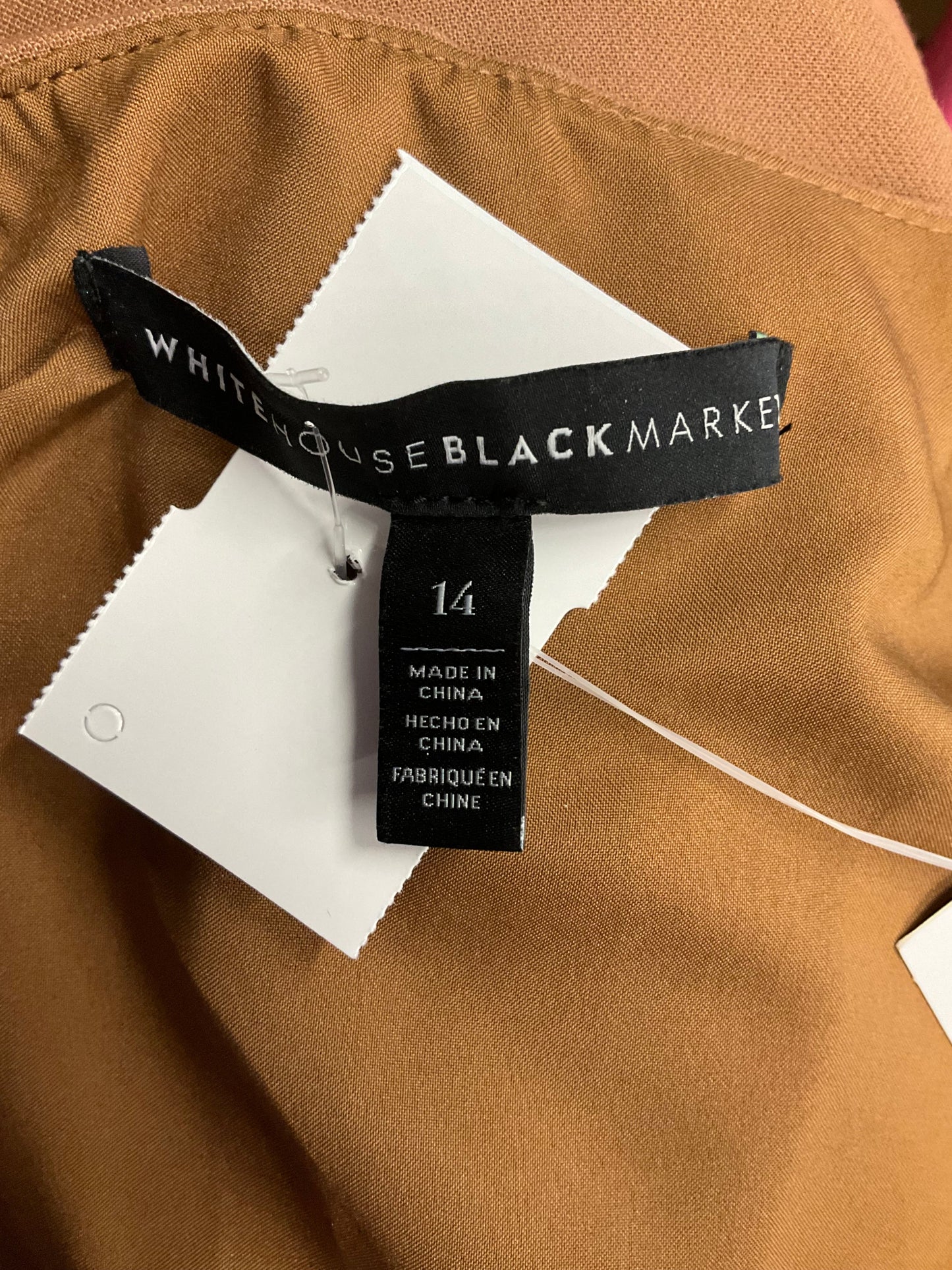 Tan Skirt Mini & Short White House Black Market, Size 14