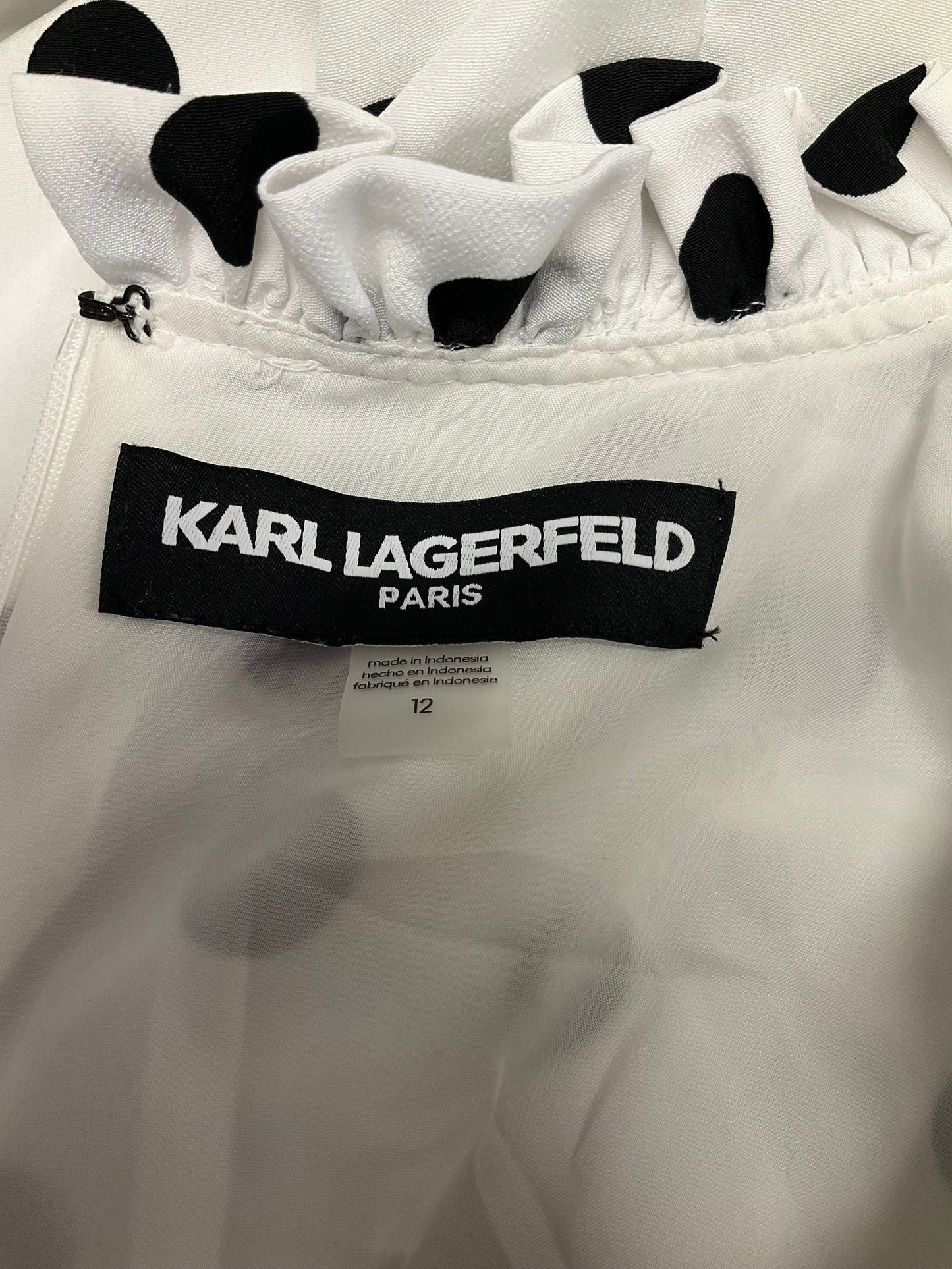 Black & White Dress Designer Karl Lagerfeld, Size L