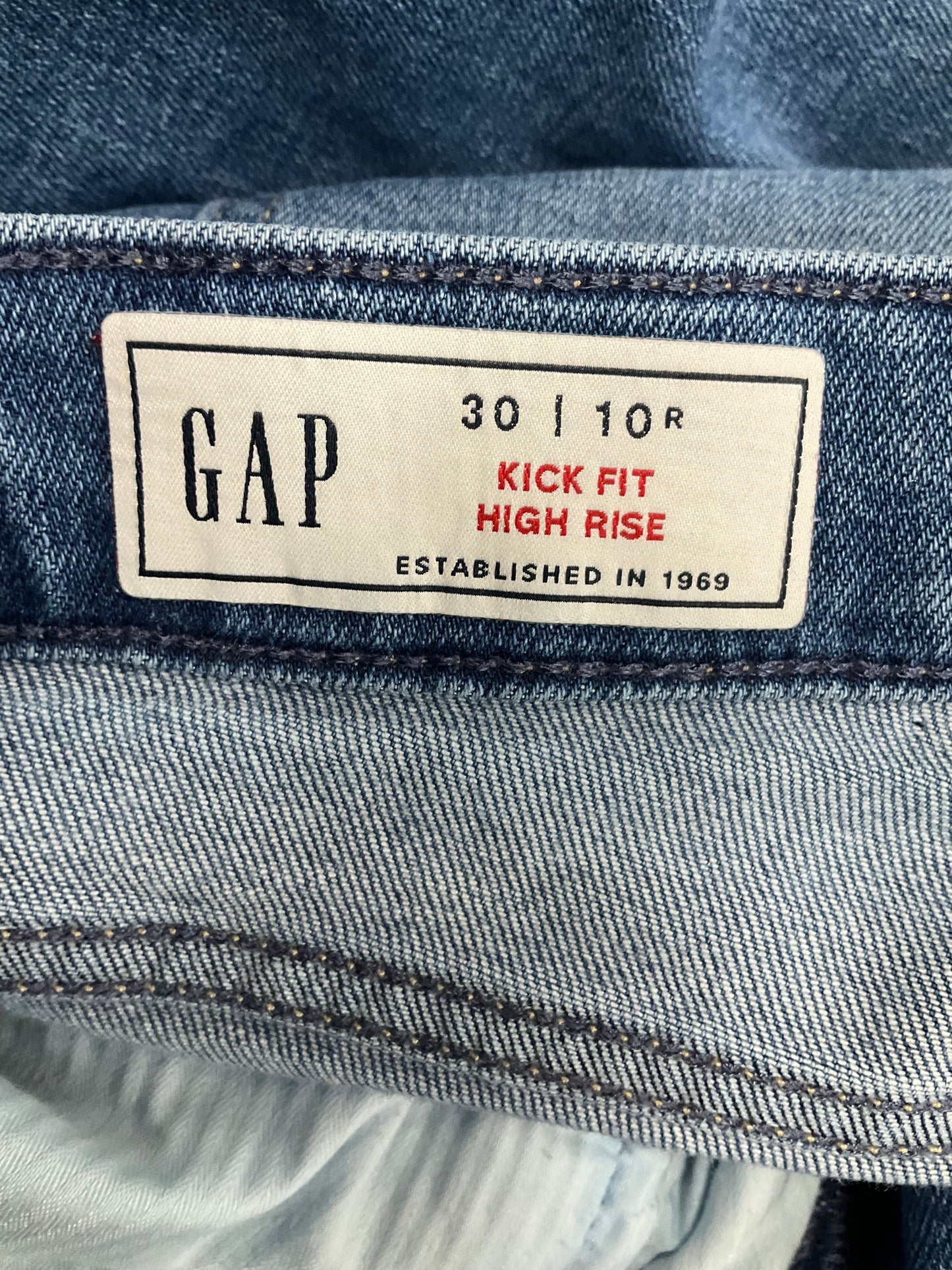 Blue Denim Jeans Straight Gap, Size 10