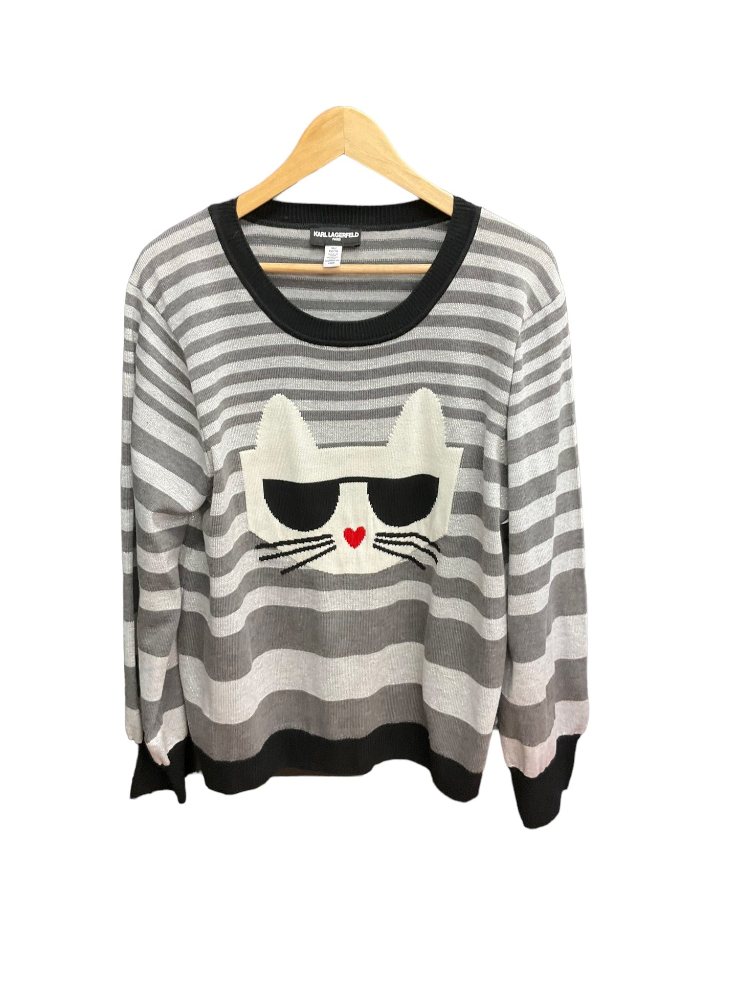Black & Grey Sweater Karl Lagerfeld, Size Xl