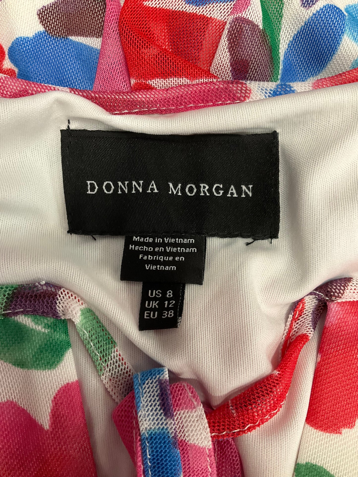 Floral Print Dress Casual Short Donna Morgan, Size M