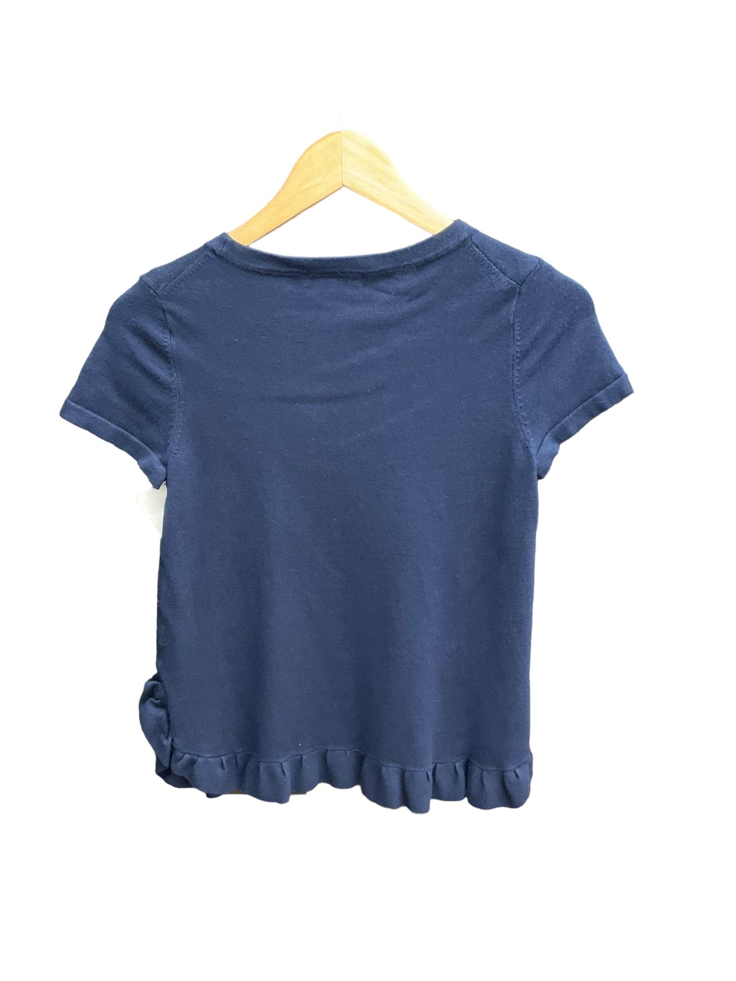 Navy Top Short Sleeve Adrianna Papell, Size S