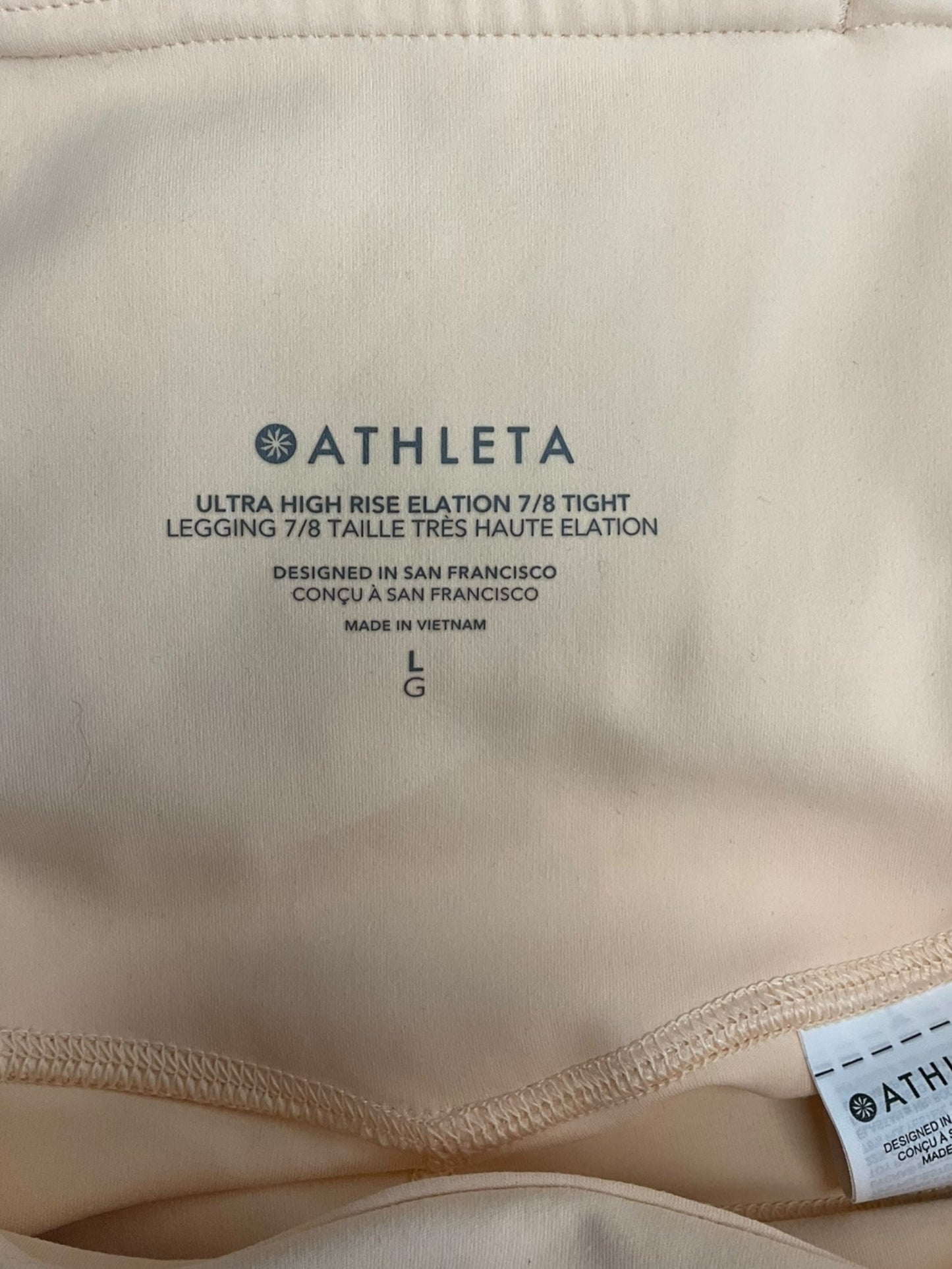 Athletic Leggings Capris By Athleta In Peach, Size: L