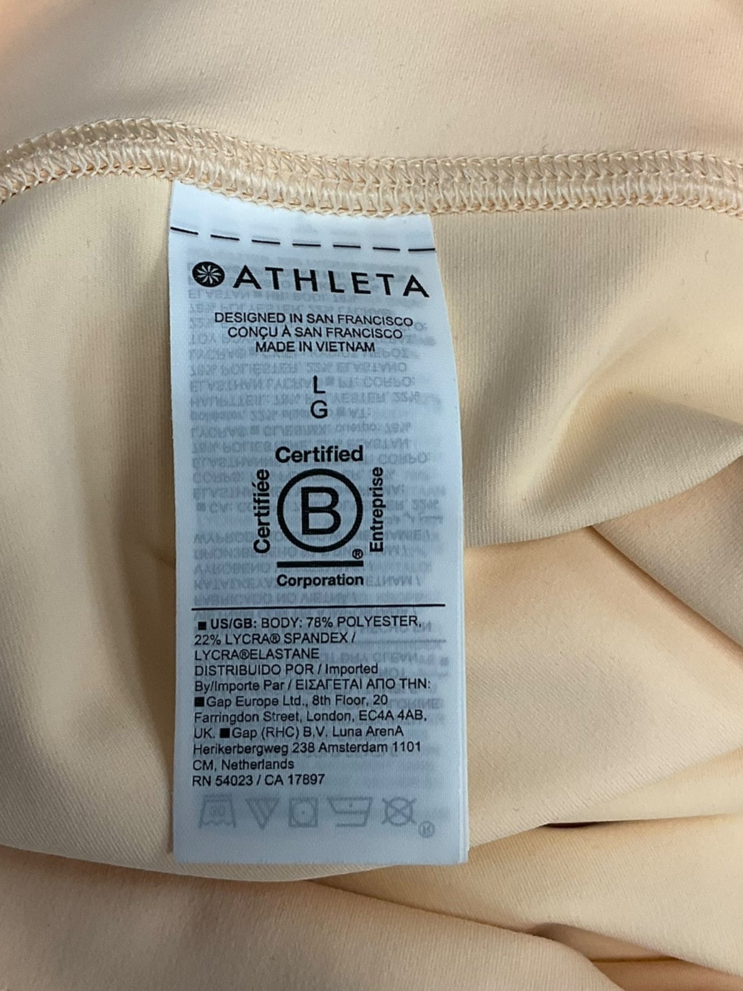 Athletic Leggings Capris By Athleta In Peach, Size: L