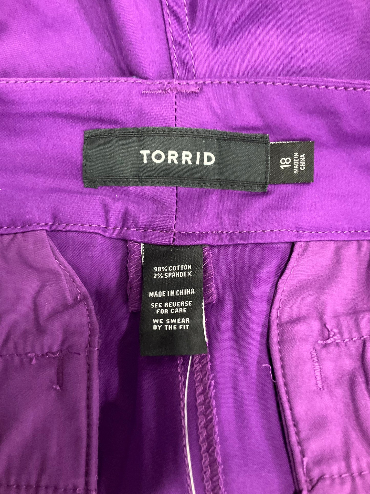 Purple Shorts Torrid, Size 18