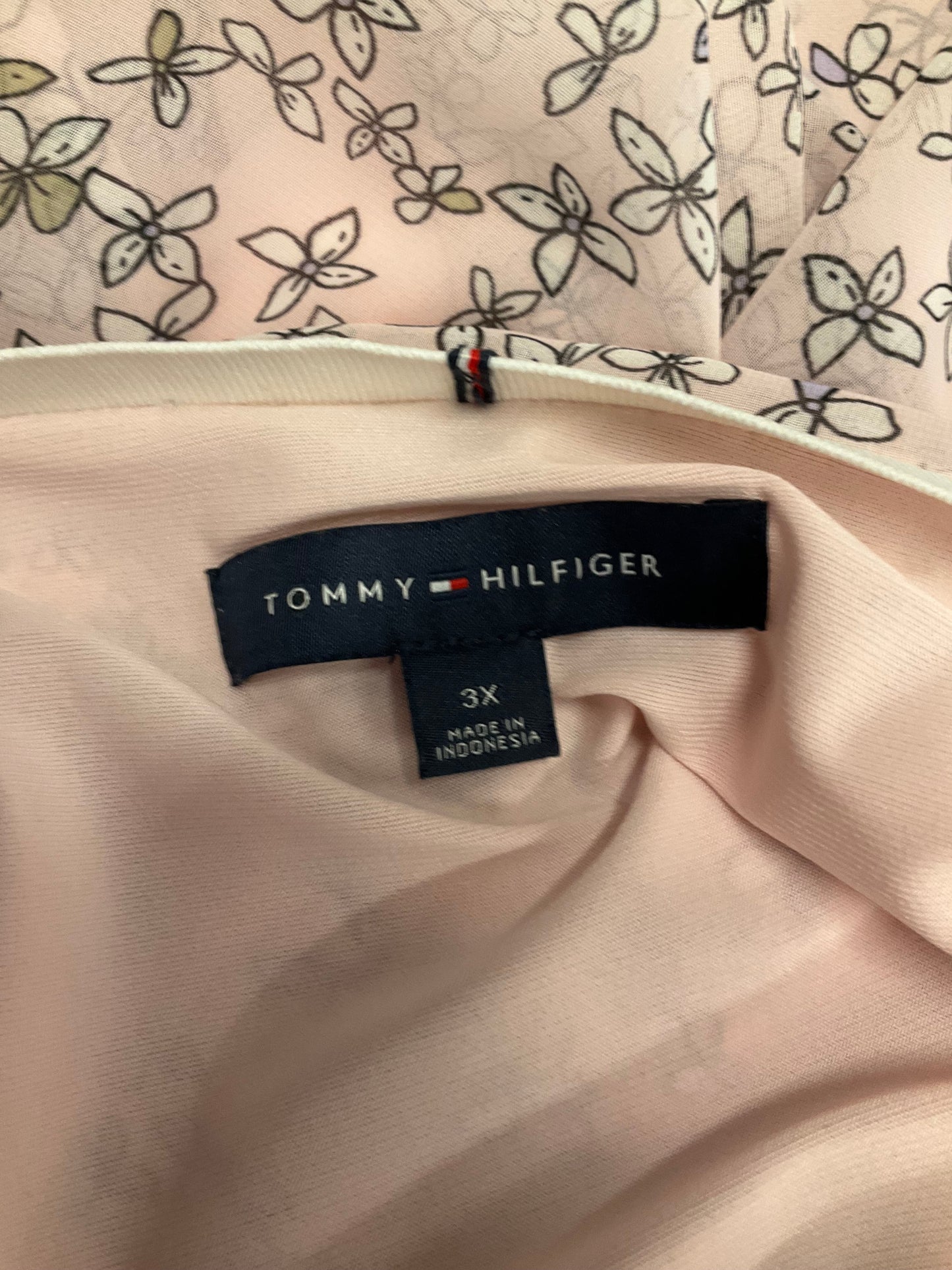 Floral Print Top 3/4 Sleeve Tommy Hilfiger, Size 3x