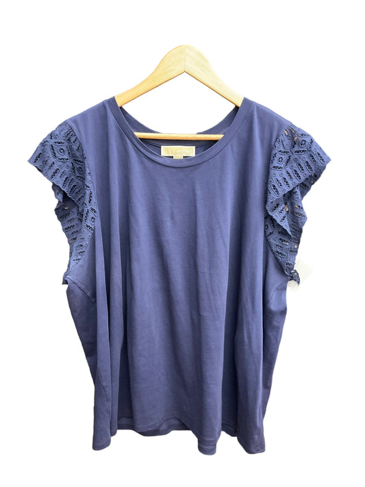 Blue Top Sleeveless Michael By Michael Kors, Size 3x