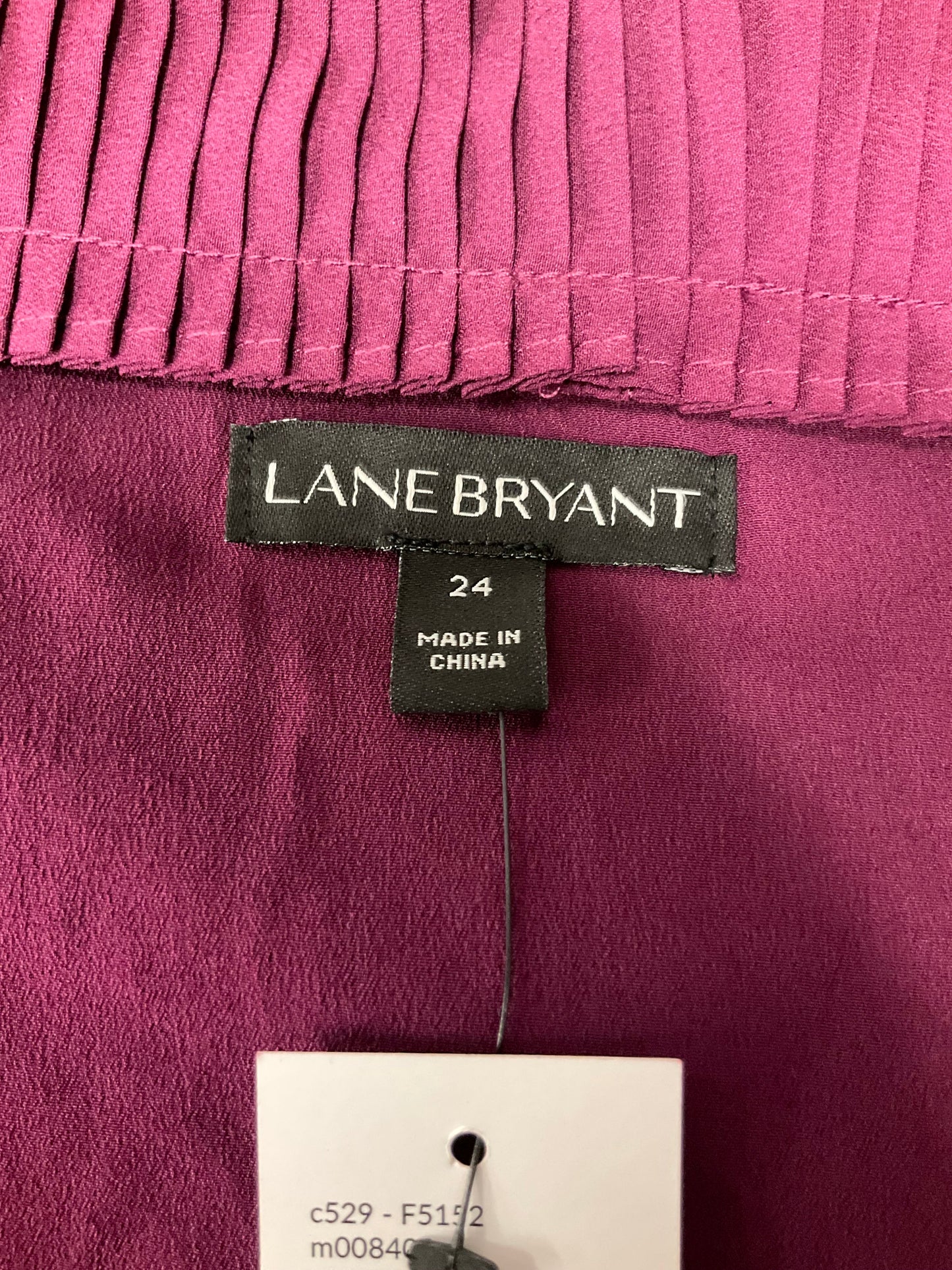 Purple Top Long Sleeve Lane Bryant, Size 3x