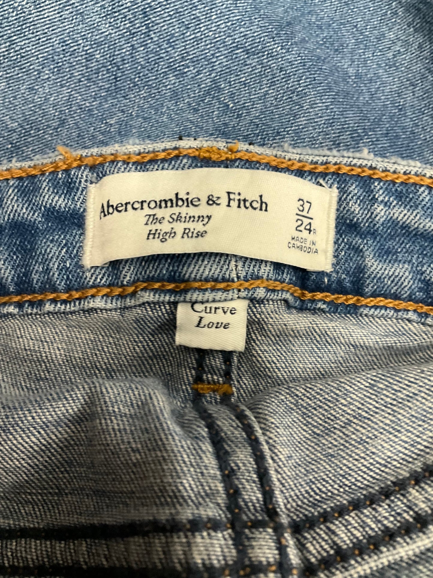 Blue Denim Jeans Skinny Abercrombie And Fitch, Size 24