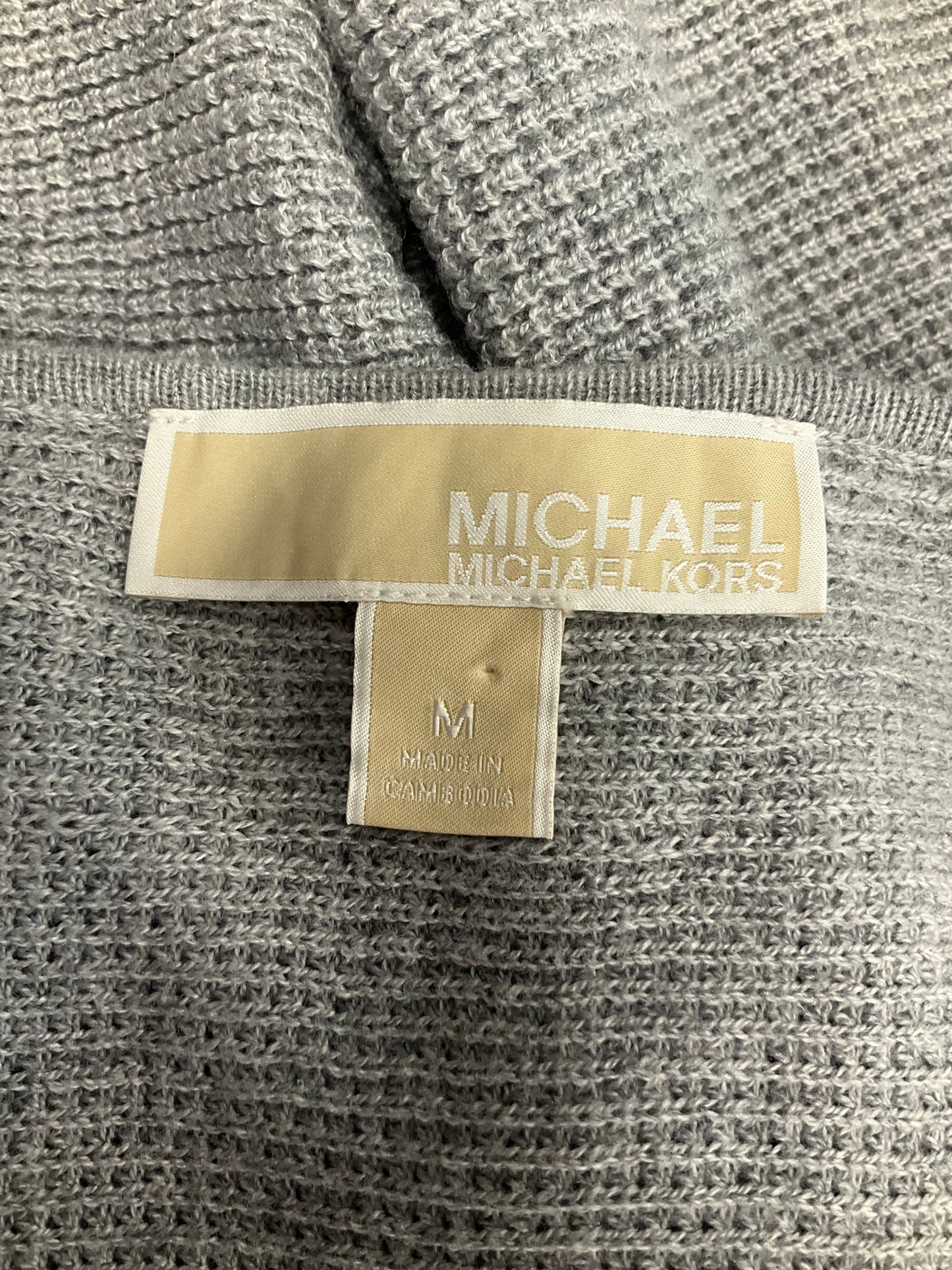 Grey Top Long Sleeve Michael By Michael Kors, Size M