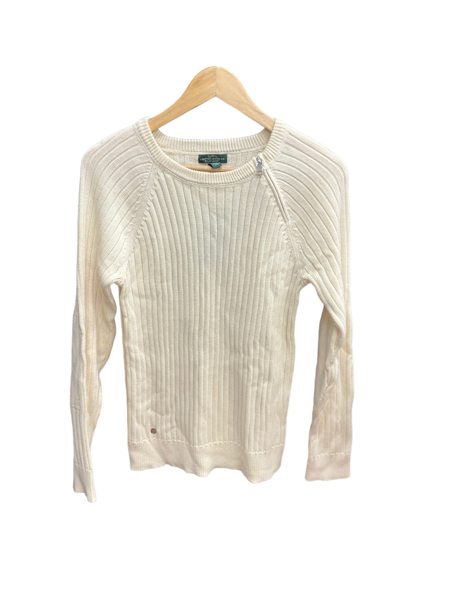 Cream Sweater Lauren By Ralph Lauren, Size L