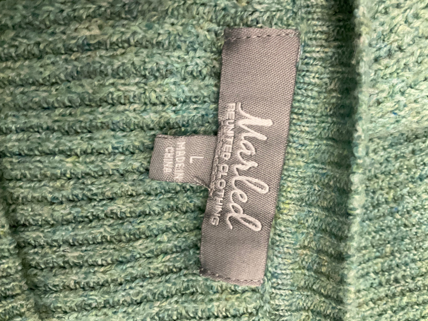 Teal Sweater Marled, Size L