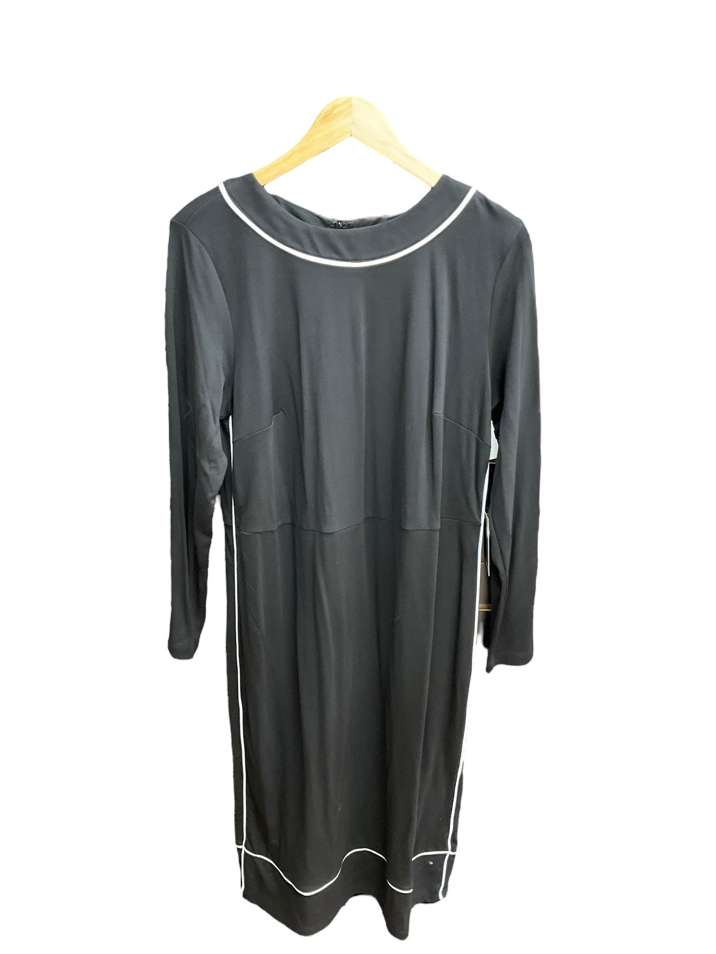Black & White Dress Casual Midi Eloquii, Size Xl