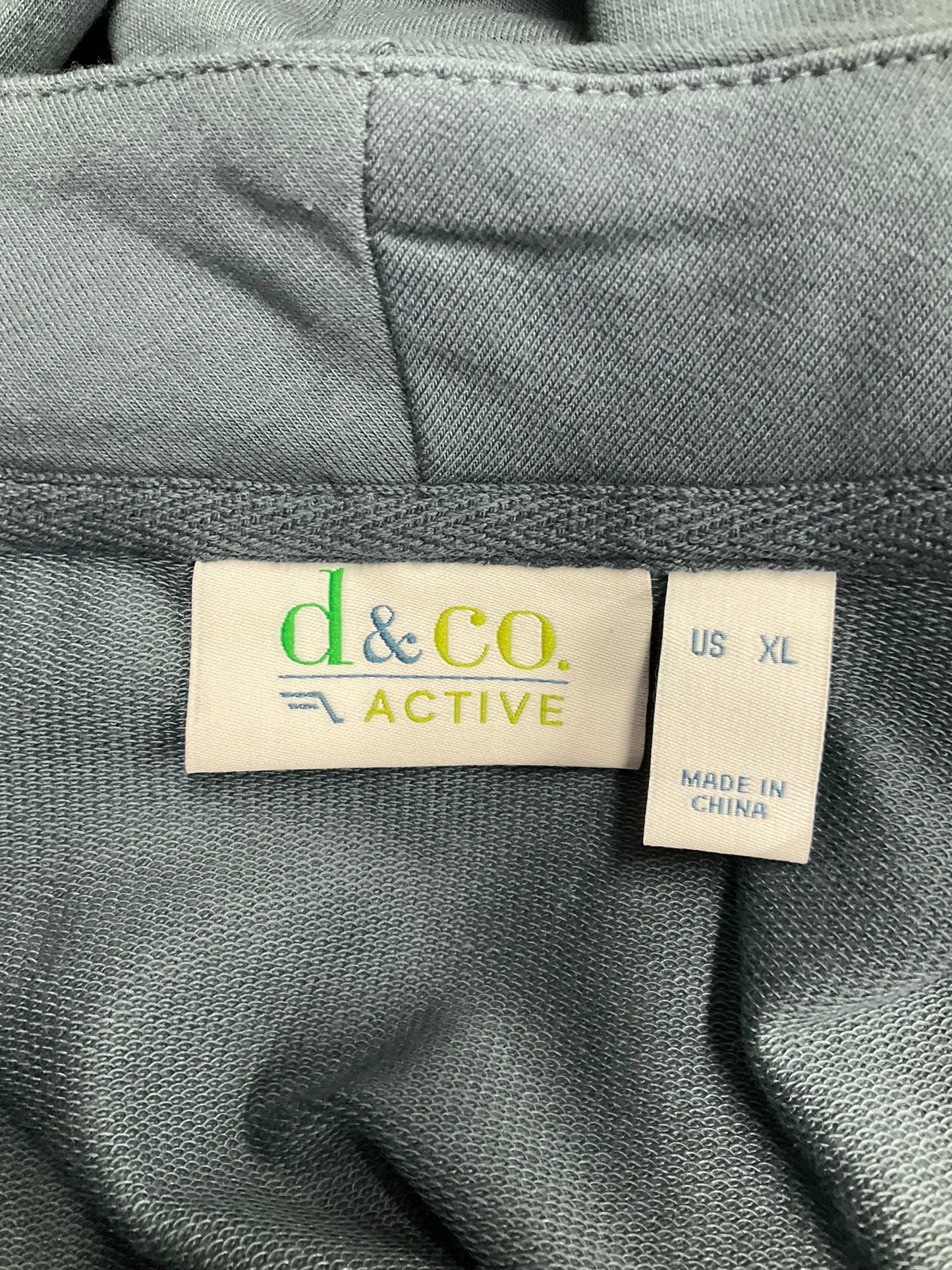 Grey Athletic Jacket Denim And Company, Size Xl