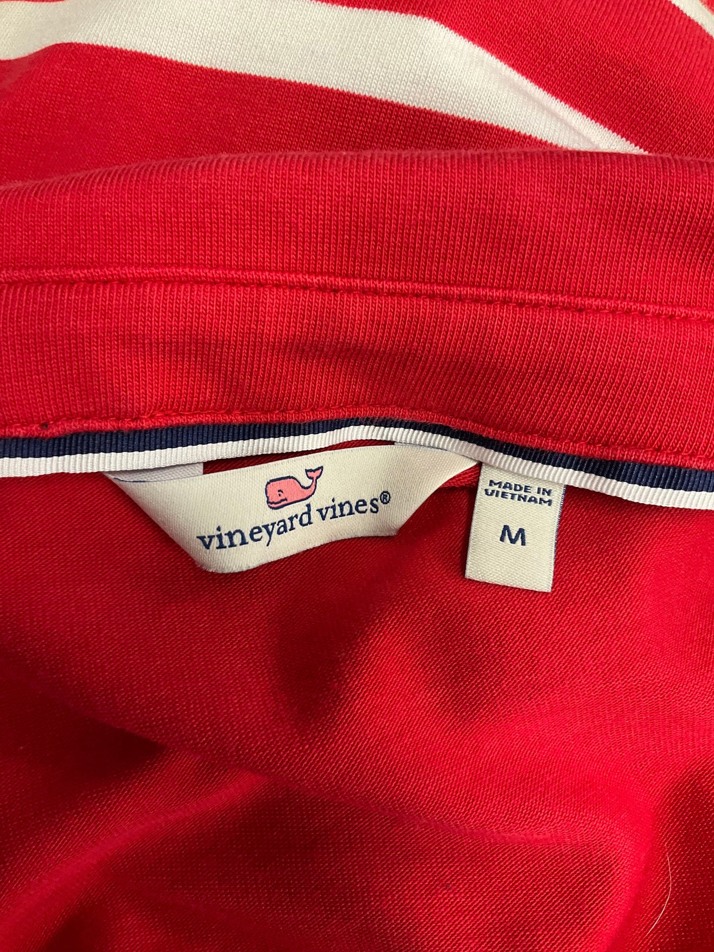 Top 3/4 Sleeve By Vineyard Vines In Red & White, Size: M