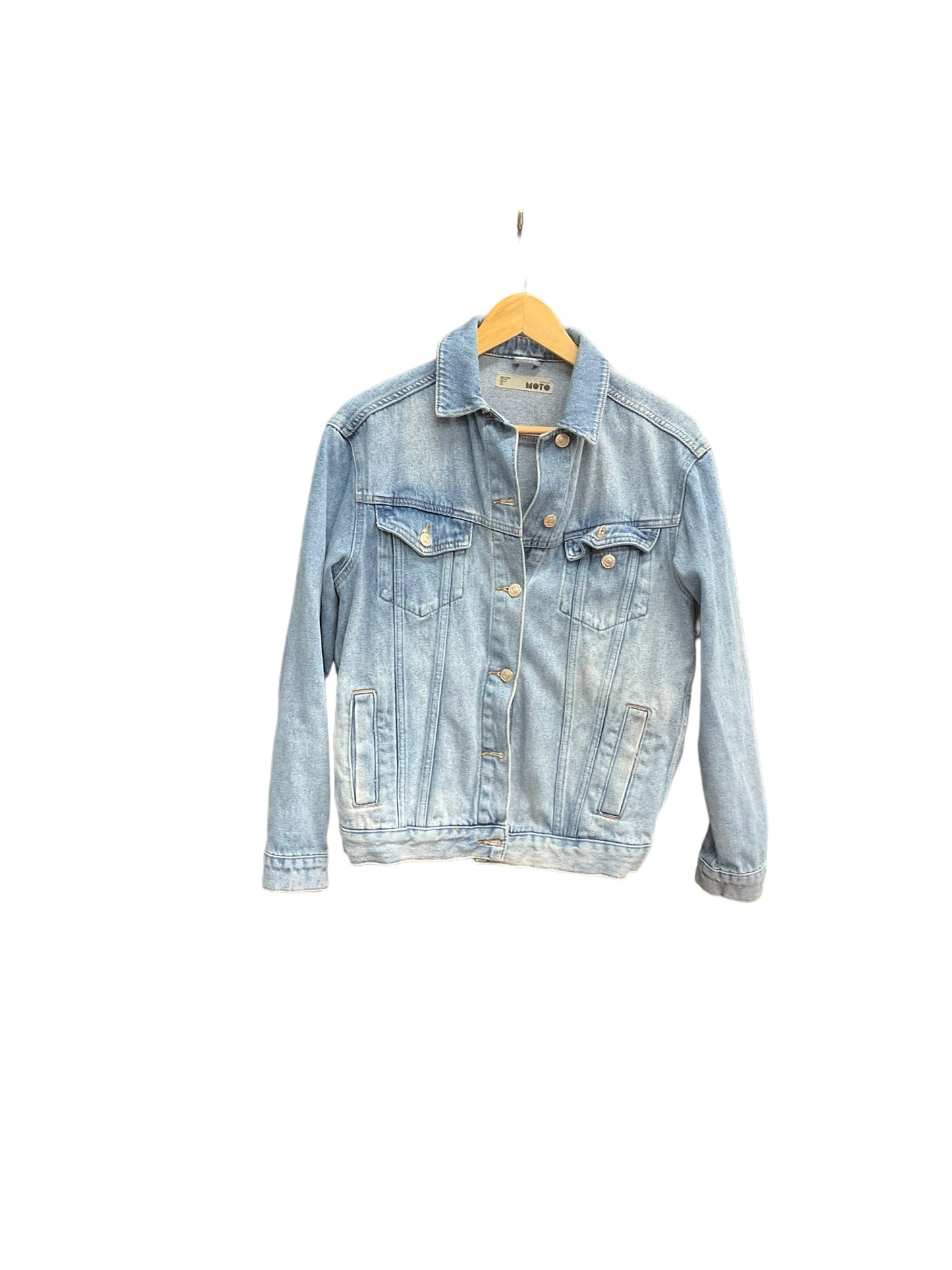 Jacket Denim By Top Shop In Blue Denim, Size: S