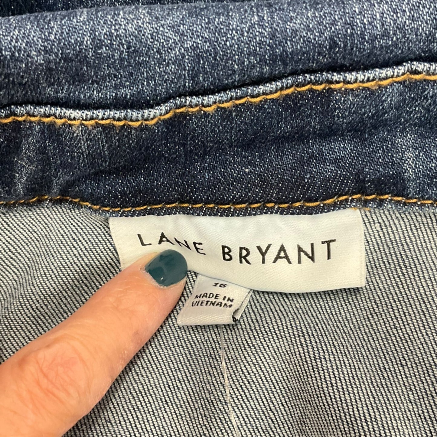 Jacket Denim By Lane Bryant In Blue Denim, Size: Xl