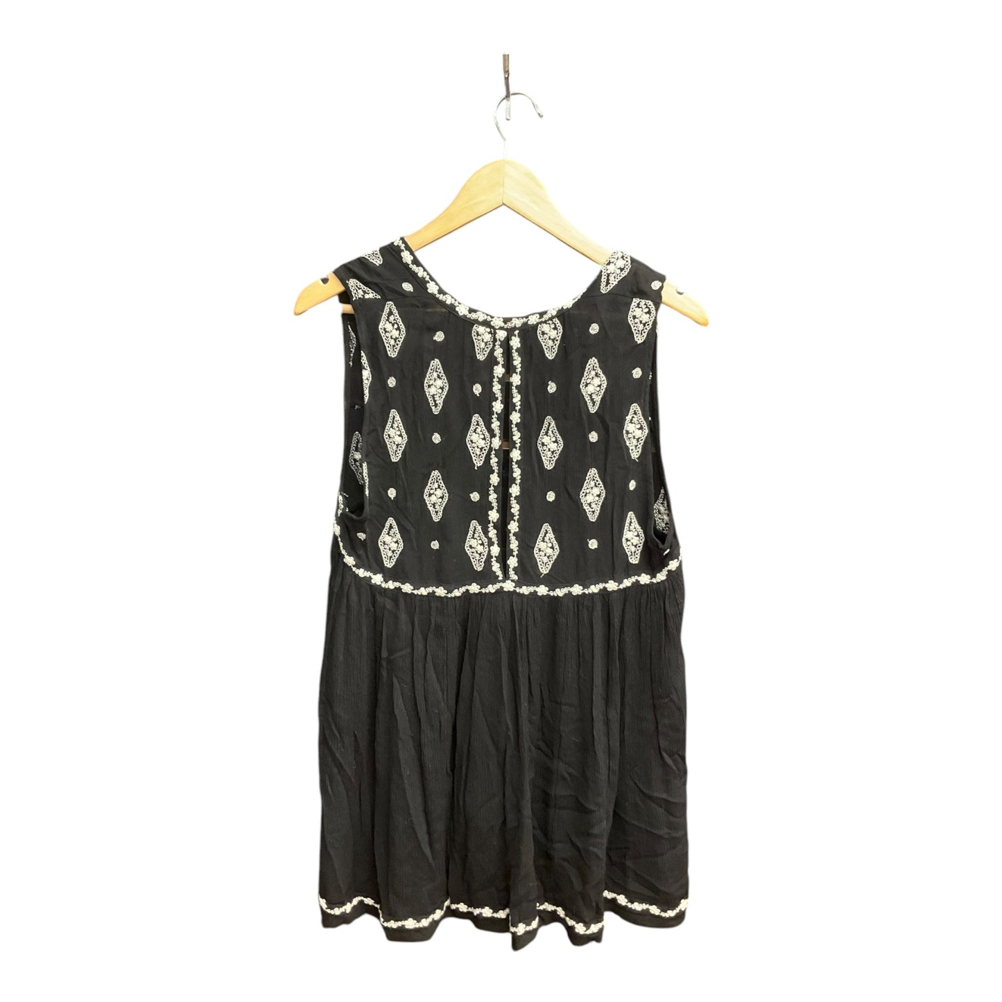 Top Sleeveless By Free People In Black & White, Size: S