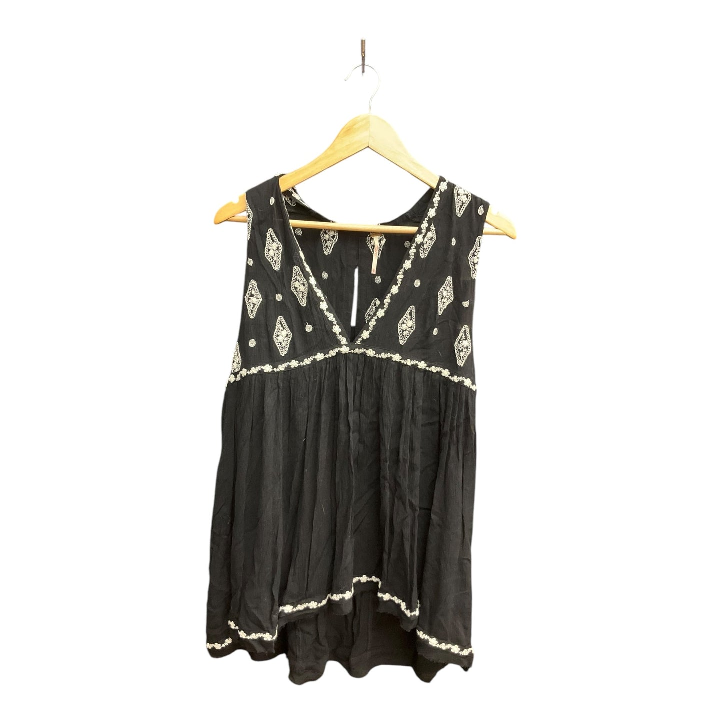 Top Sleeveless By Free People In Black & White, Size: S