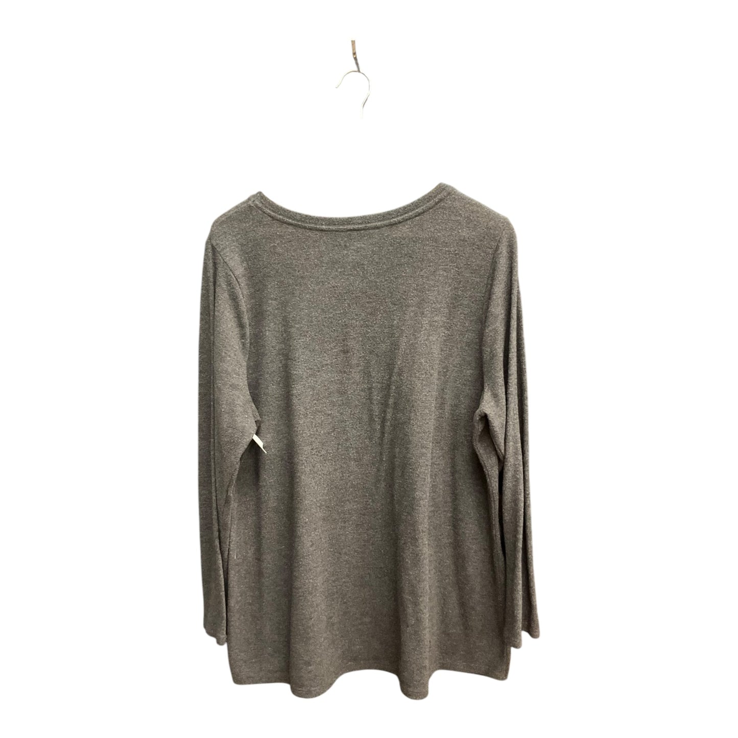 Top Long Sleeve By Lane Bryant In Grey, Size: 1x