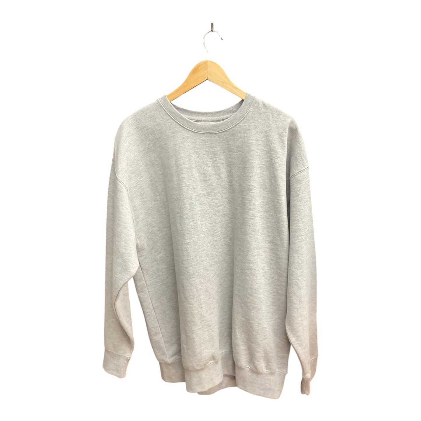 Sweatshirt Collar By Clothes Mentor In Grey, Size: L